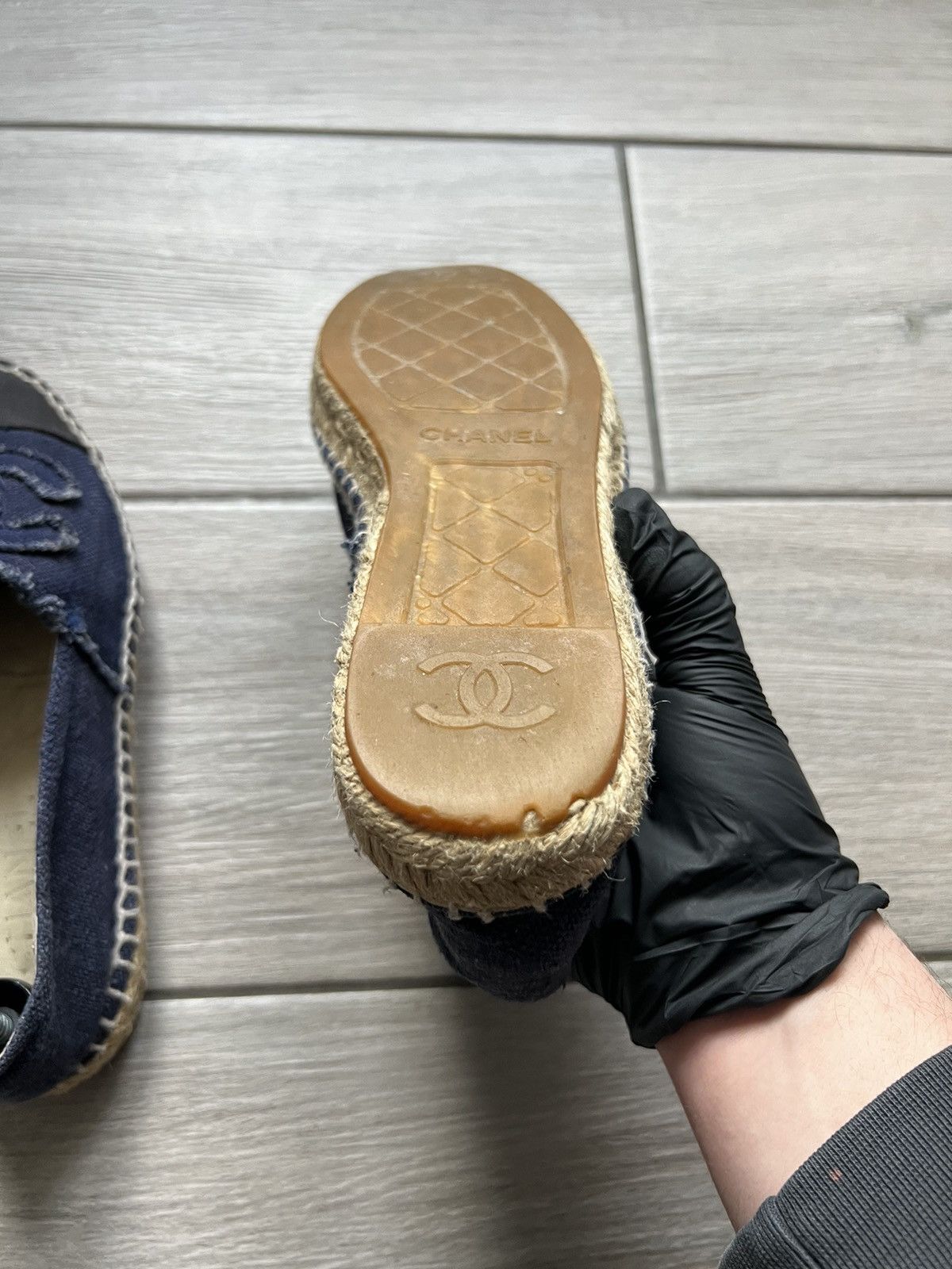 Chanel Chanel Navy Blue/Black Denim and Canvas Size US 6 / IT 36 - 12 Thumbnail