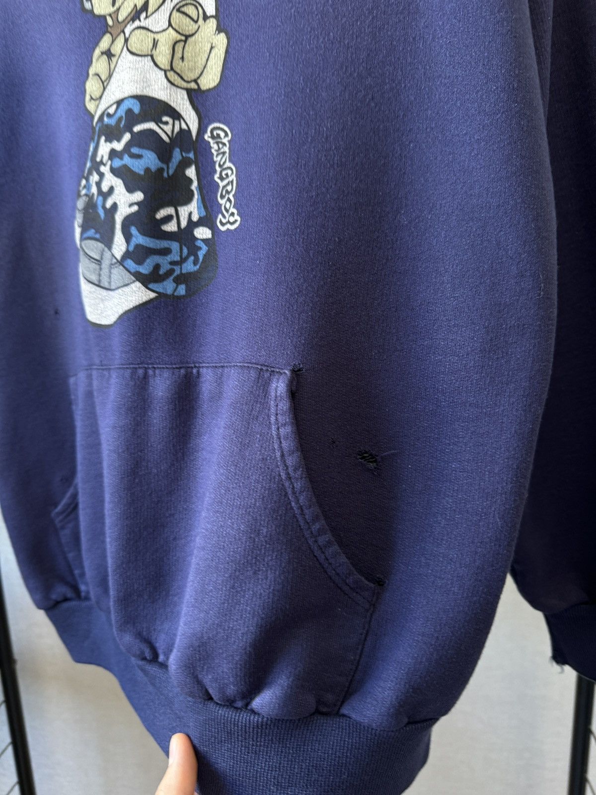 Rap Tees Gang Boy vintage distressed faded Rap big logo hoodie Size US L / EU 52-54 / 3 - 7 Thumbnail