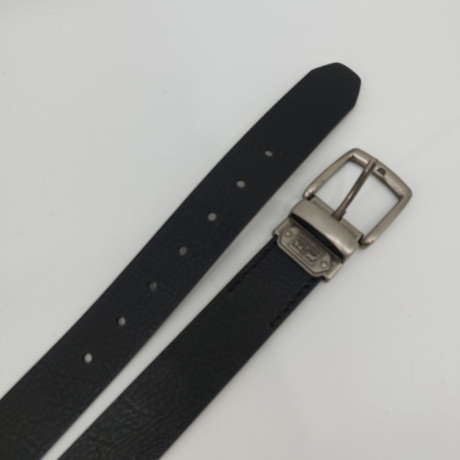 Levi's Levis Belt Black Brown Silver Tone Buckle 42-44 XL Men's Size 42 - 3 Thumbnail