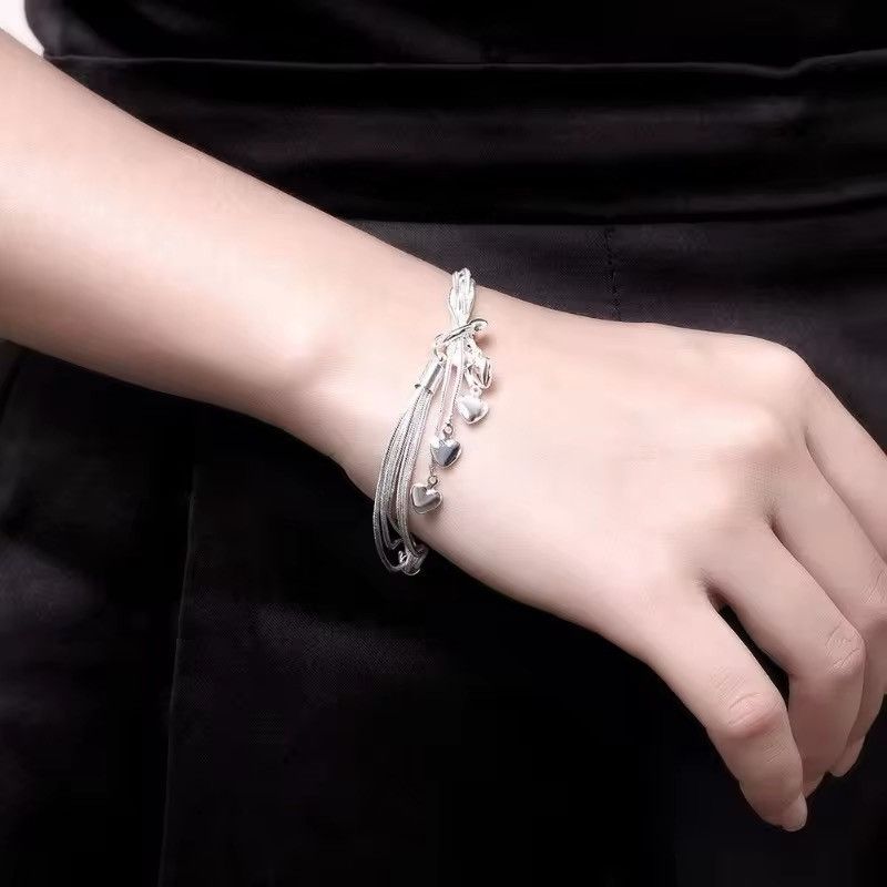 Vintage Love sterling silver Bracelet Size ONE SIZE - 1 Thumbnail