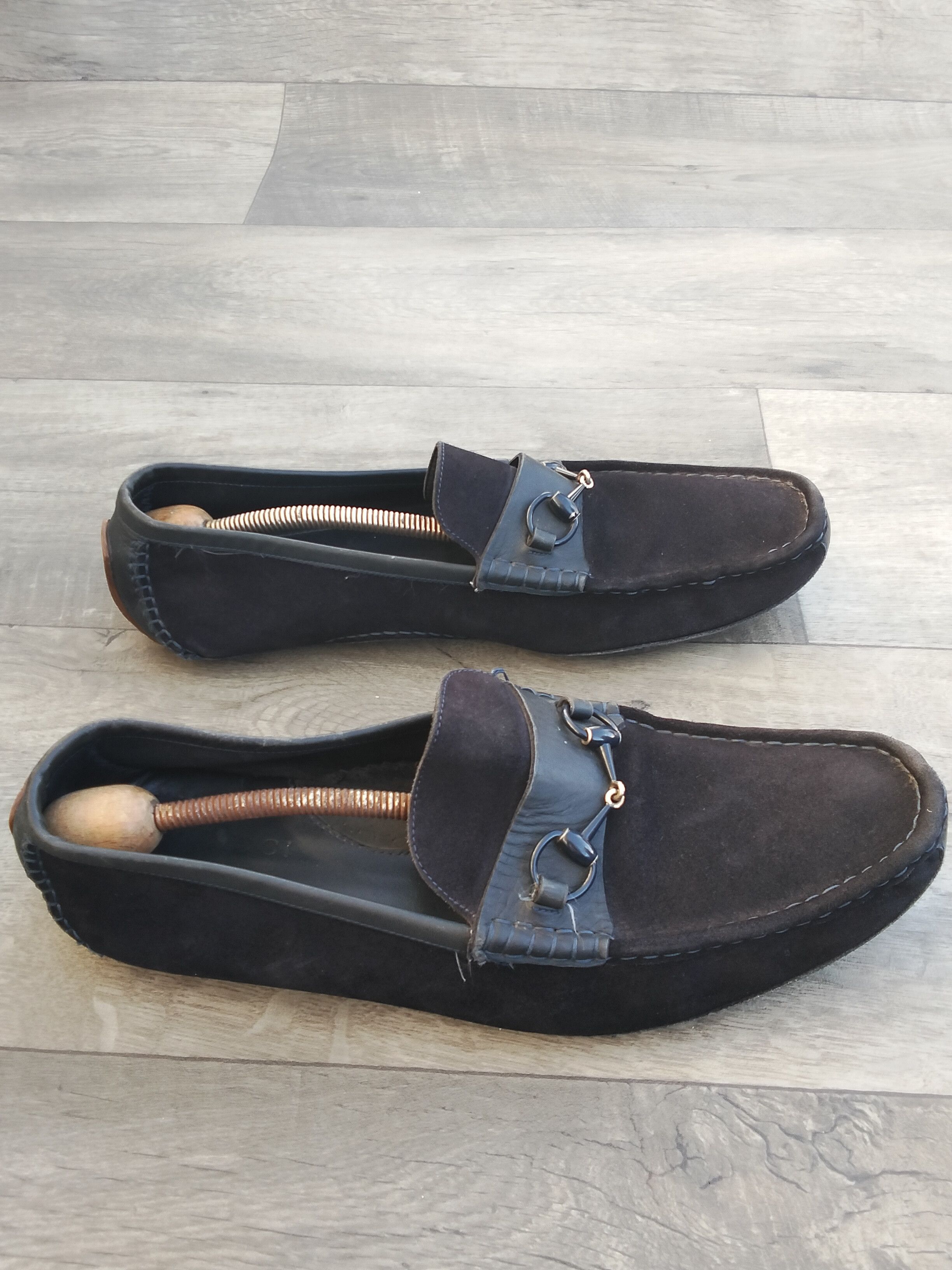 Gucci Gucci horsebit loafers in navy blue suede Size US 12 / EU 45 - 2 Thumbnail