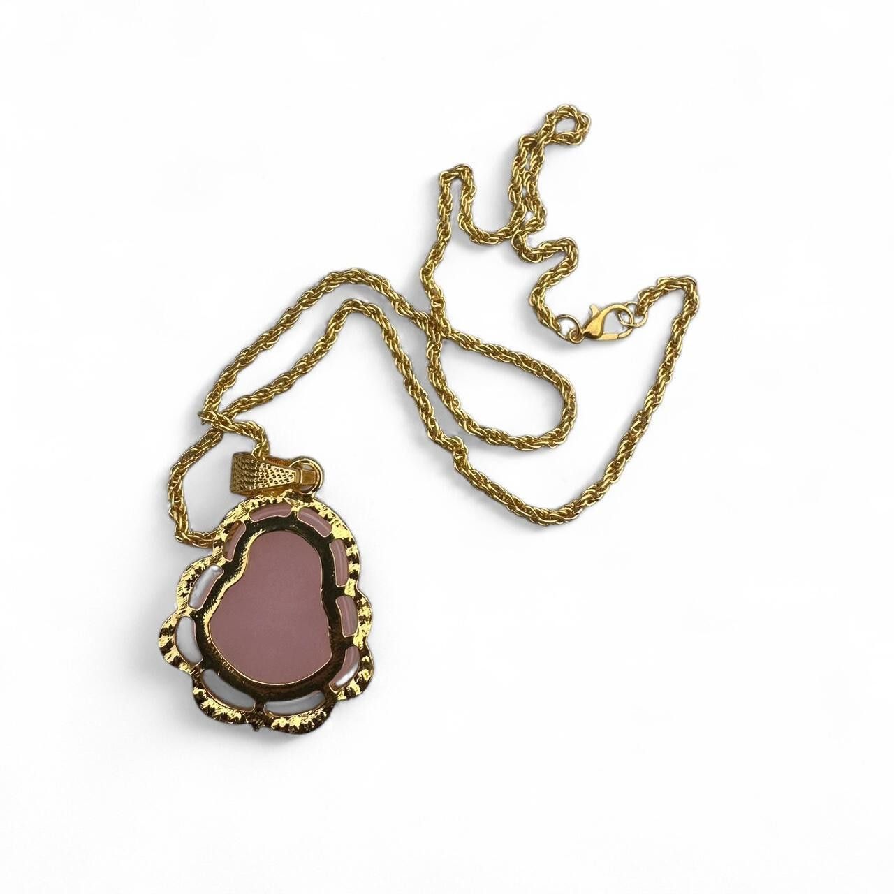 Other 14k gold tone jade Buddha pendant with rope chain Size ONE SIZE - 2 Thumbnail
