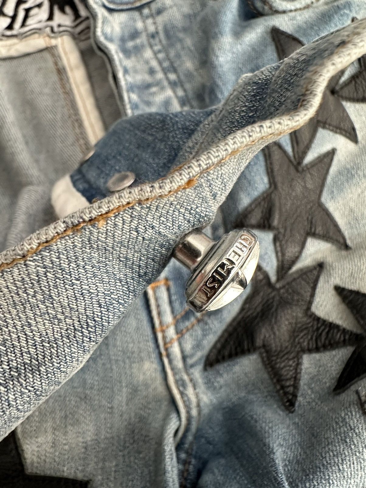 Amiri Amiri x Chemist Leather Star Denim Size US 31 - 4 Thumbnail