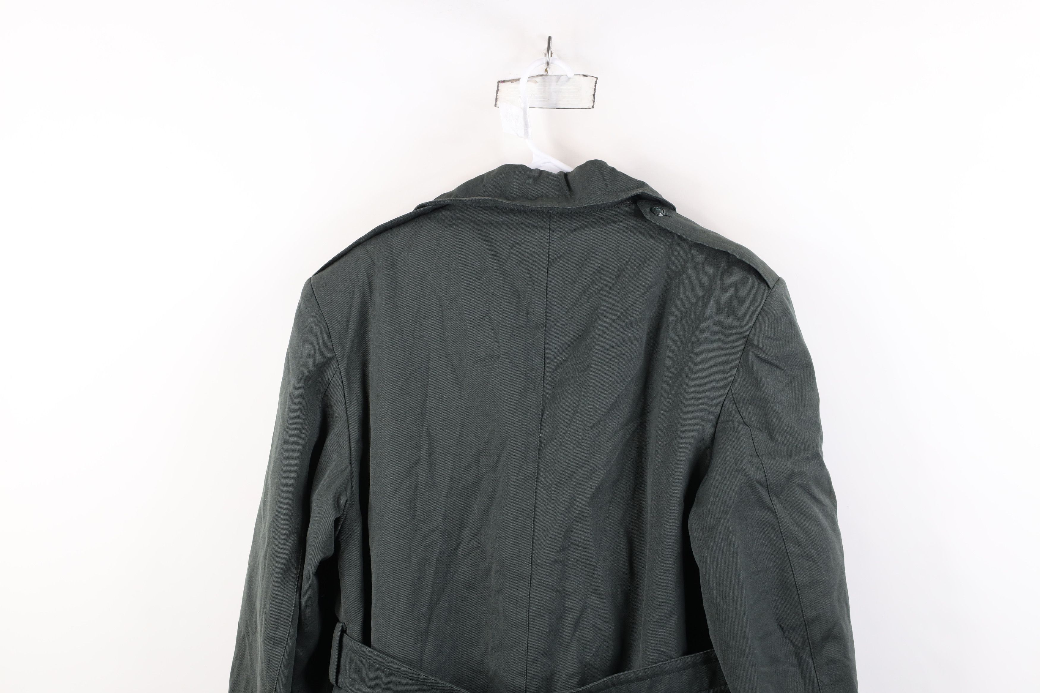Vintage Vintage 60s Vietnam War Gabardine Lined Belted Trench Coat Size US L / EU 52-54 / 3 - 14 Thumbnail