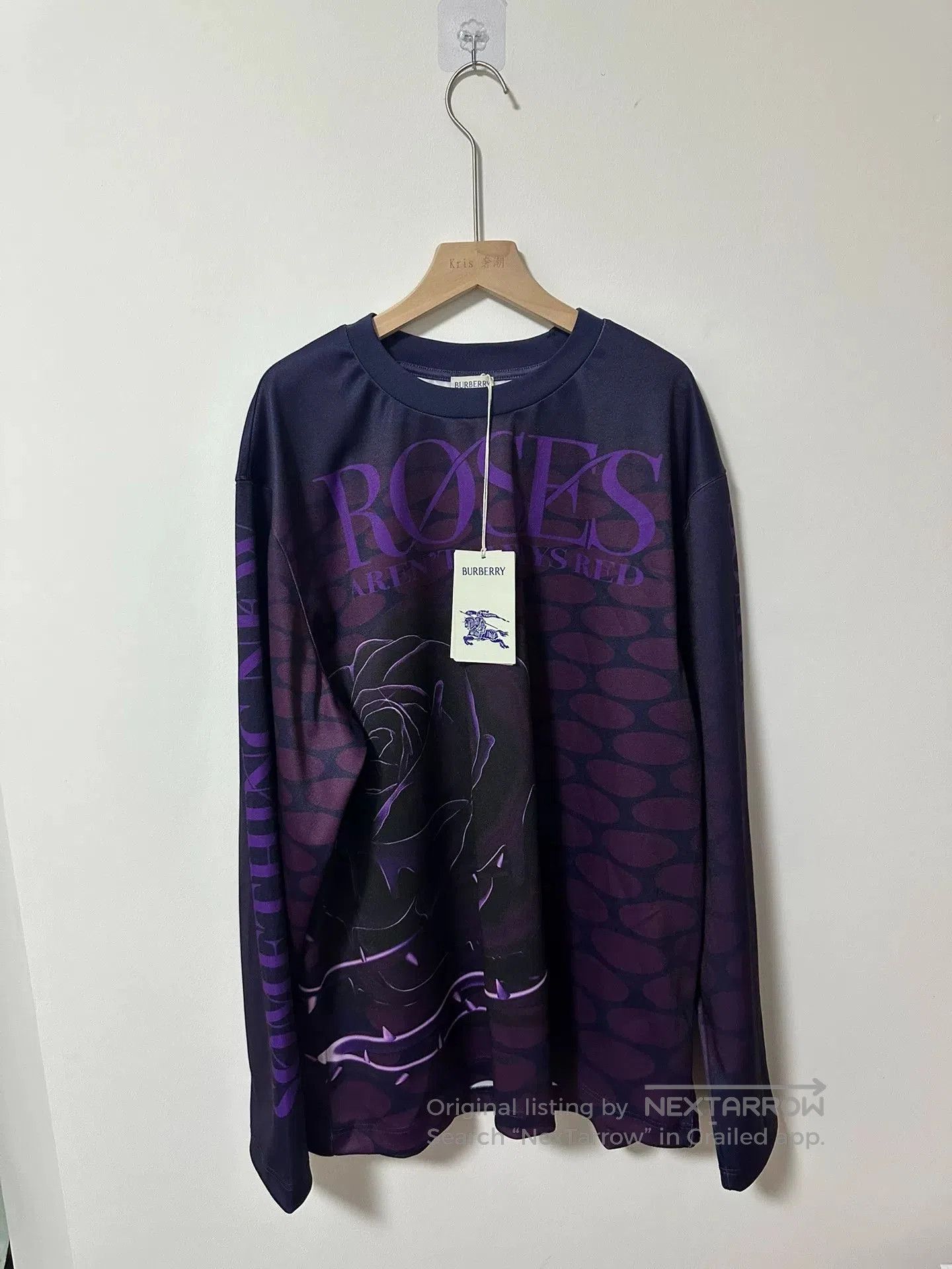 Burberry Burberry Rose Logo Print Long Sleeve Sweatshirt. Size L / US 10 / IT 46 - 1 Thumbnail