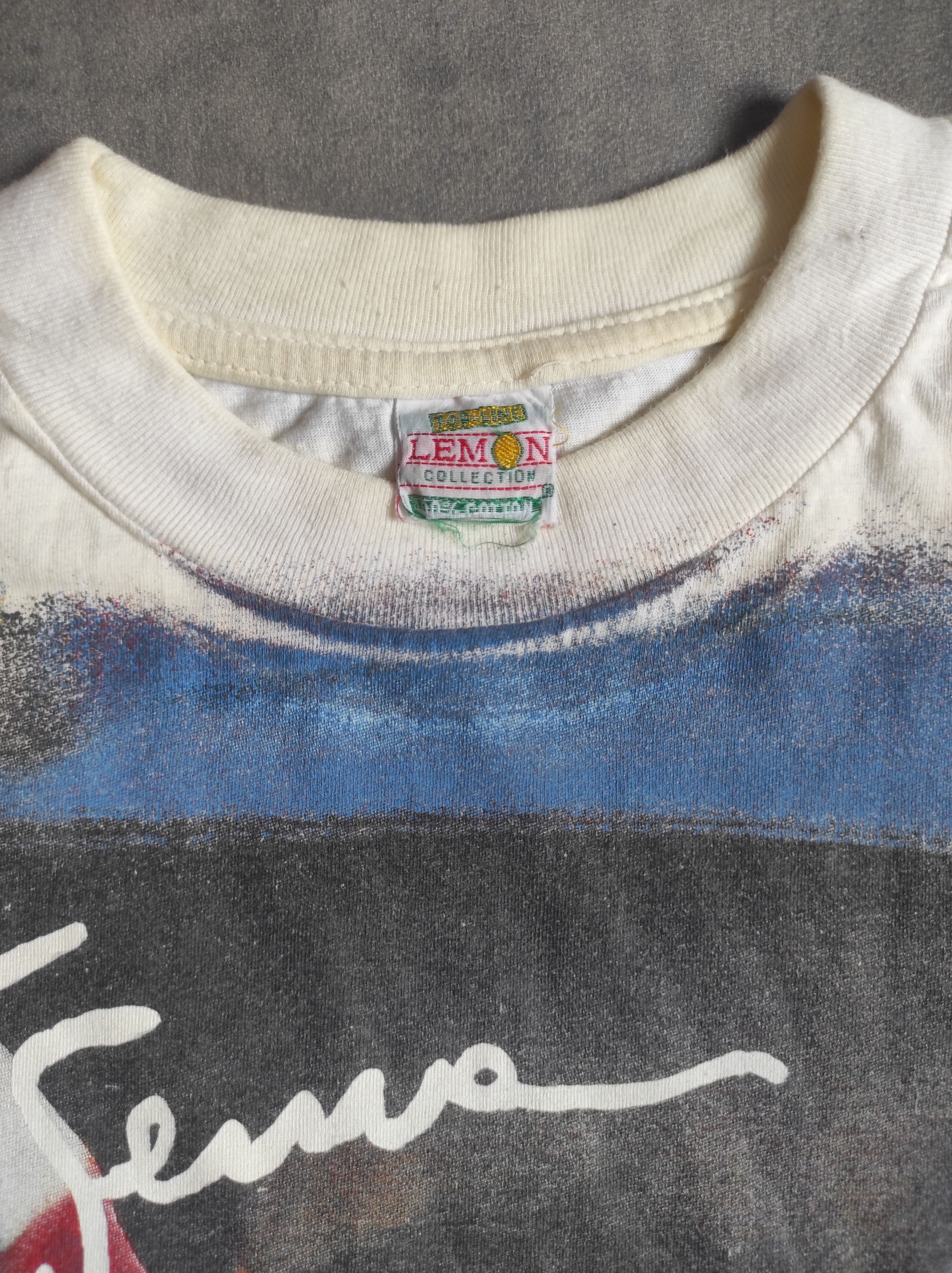Vintage Vintage 90s Ayrton Senna Single Stitch Tee F1 Racing Size US L / EU 52-54 / 3 - 6 Thumbnail