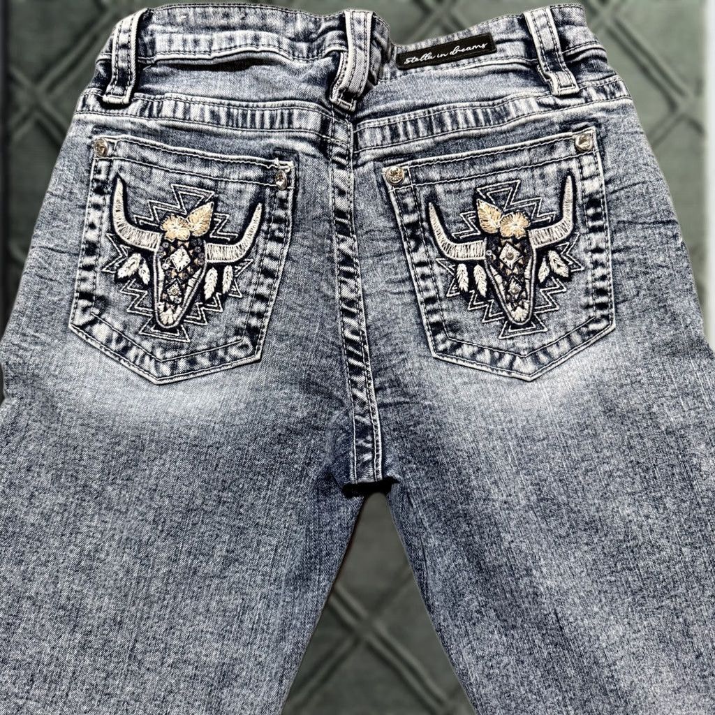 Vintage VINTAGE Stella in Dreams Jeans Women's Bootcut Denim Embroidered Western - 13/31 Size 34" / US 12 / IT 48 - 1 Thumbnail