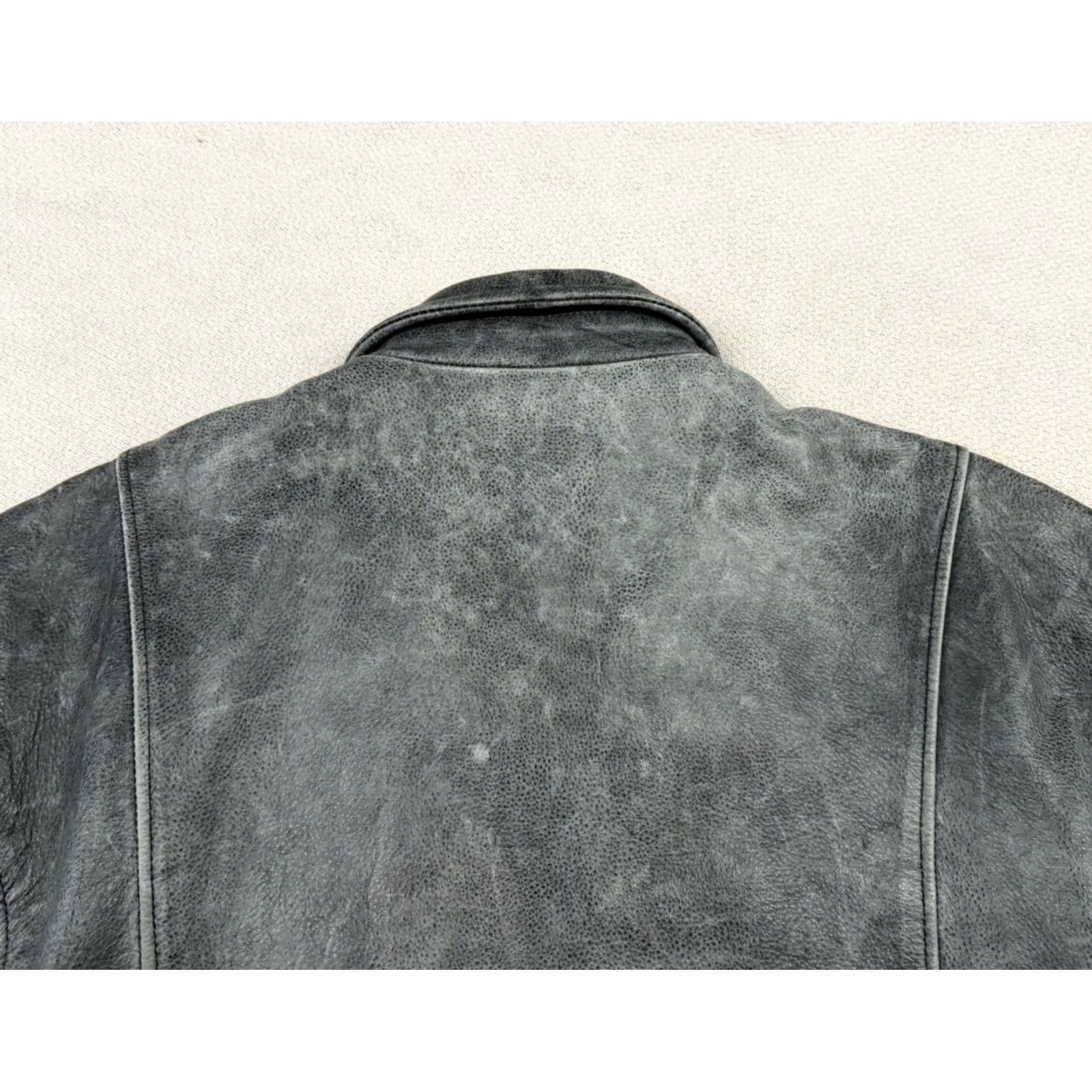 Eddie Bauer Eddie Bauer Leather Bomber Jacket Mens XL Gray Distressed Faded Size US XL / EU 56 / 4 - 7 Thumbnail