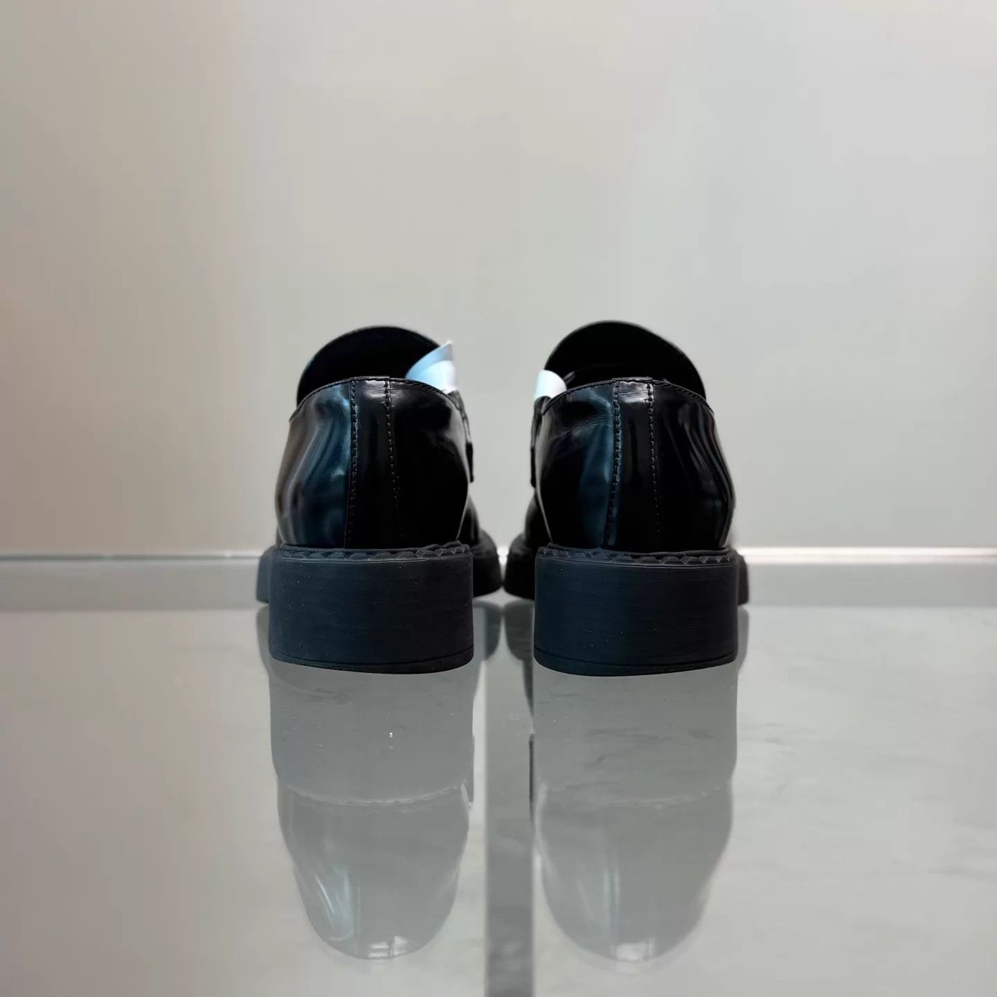 Prada Prada Black Triangle Logo Loafer 36 98 DM1983 Size US 5.5 / IT 35.5 - 3 Thumbnail