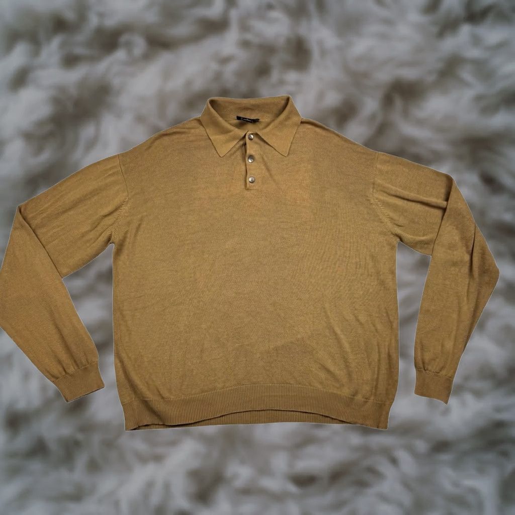 Vintage Harold Powell Sweater Brown XL Silk Blend L/S Pullover Shirt? Size US XL / EU 56 / 4 - 1 Thumbnail