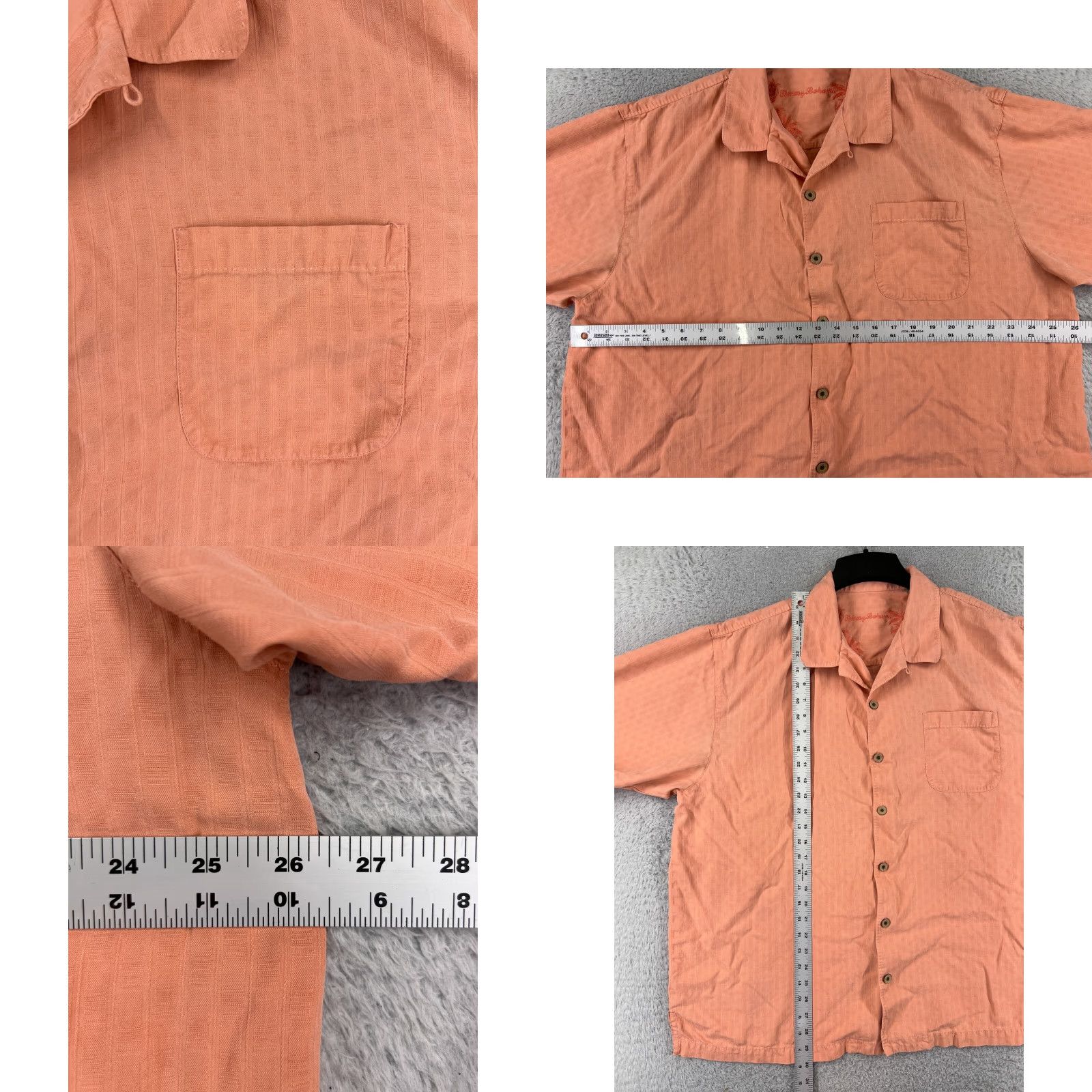 Tommy Bahama Tommy Bahama Shirt Men XLX Orange Button Up Hawaiian Silk Vacation Size US XL / EU 56 / 4 - 8 Thumbnail