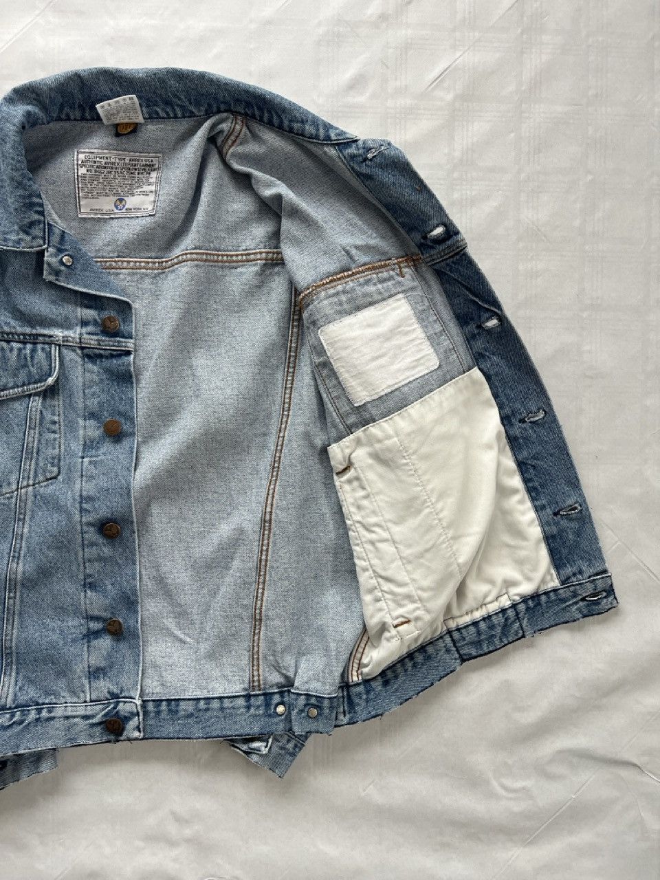 Avirex Avirex USA Made in Italy Denim Jacket – Flight Spec – Size L Size US L / EU 52-54 / 3 - 6 Thumbnail
