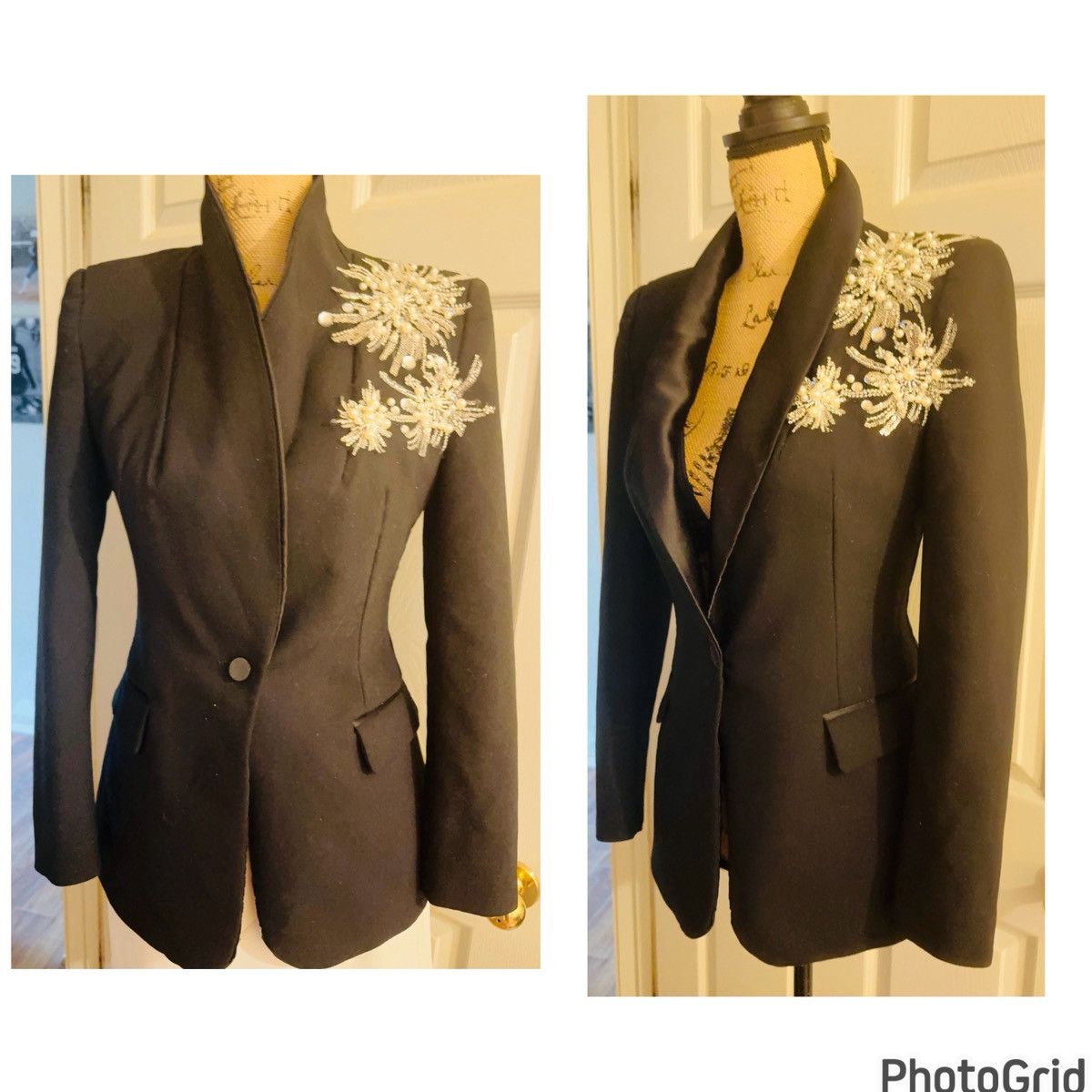 Zara ZARA Embellished Tuxedo Blazer S Size S / US 4 / IT 40 - 5 Thumbnail