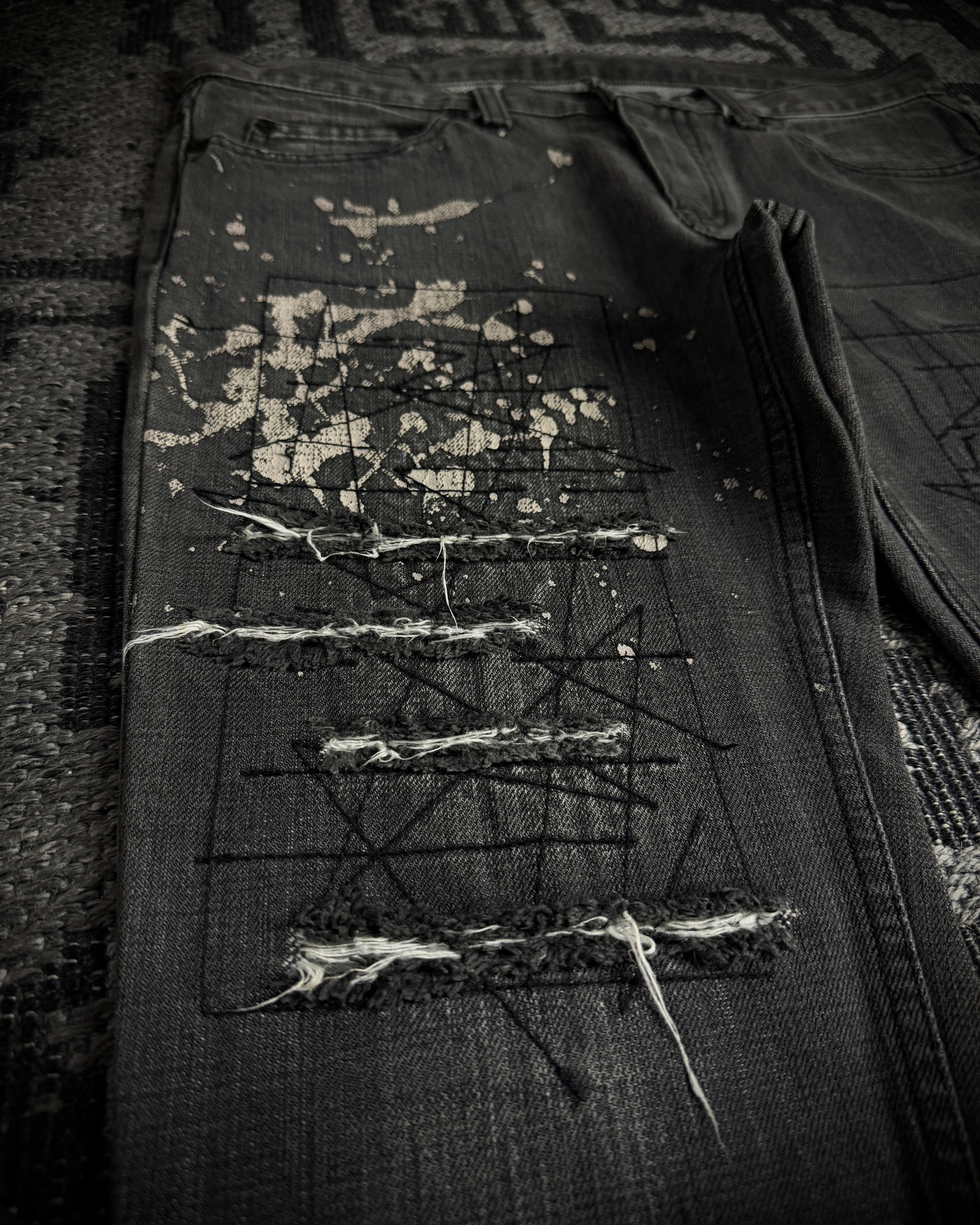 Hysteric Glamour Hysteric Glamour Paint Splatter Denim Size US 33 - 4 Thumbnail