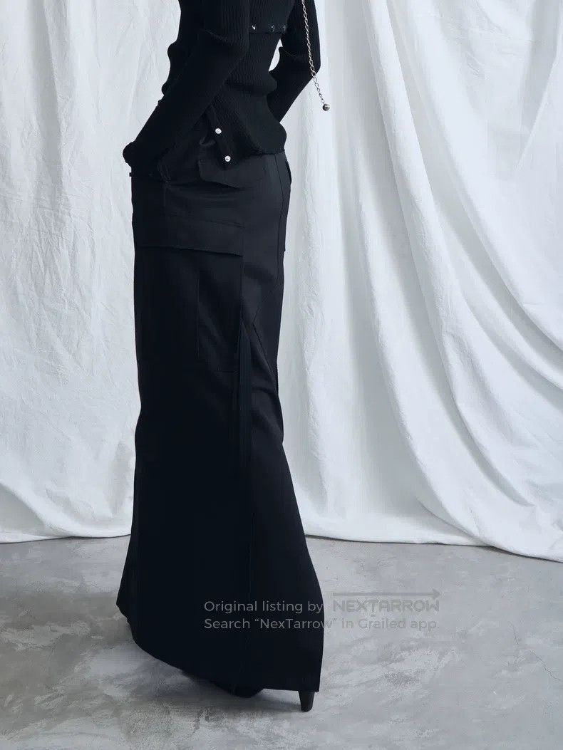 Junya Watanabe Junya Watanabe size S Black structured utility long skirt Size 23" - 4 Thumbnail