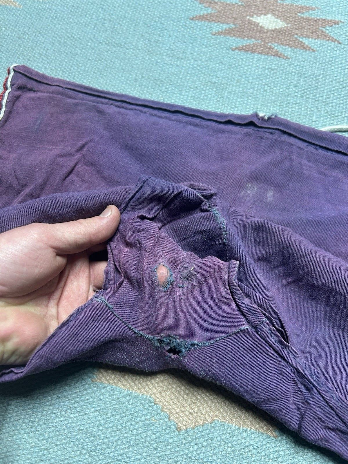 Vintage Vtg 40s 50s swim shorts trunks rayon beach faded purple 35 Size US 34 / EU 50 - 5 Thumbnail