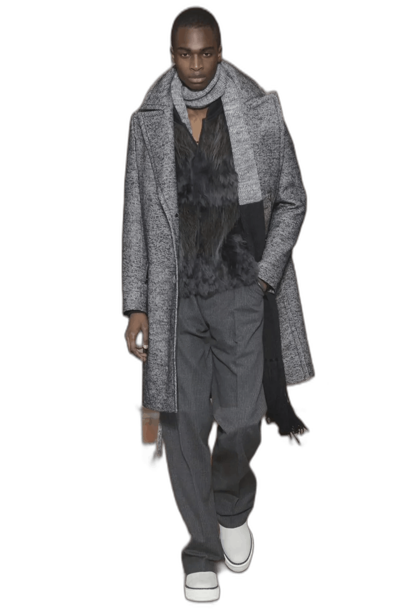 Lanvin Lanvin Runway Oversized Gray Coat Size US L / EU 52-54 / 3 - 1 Thumbnail