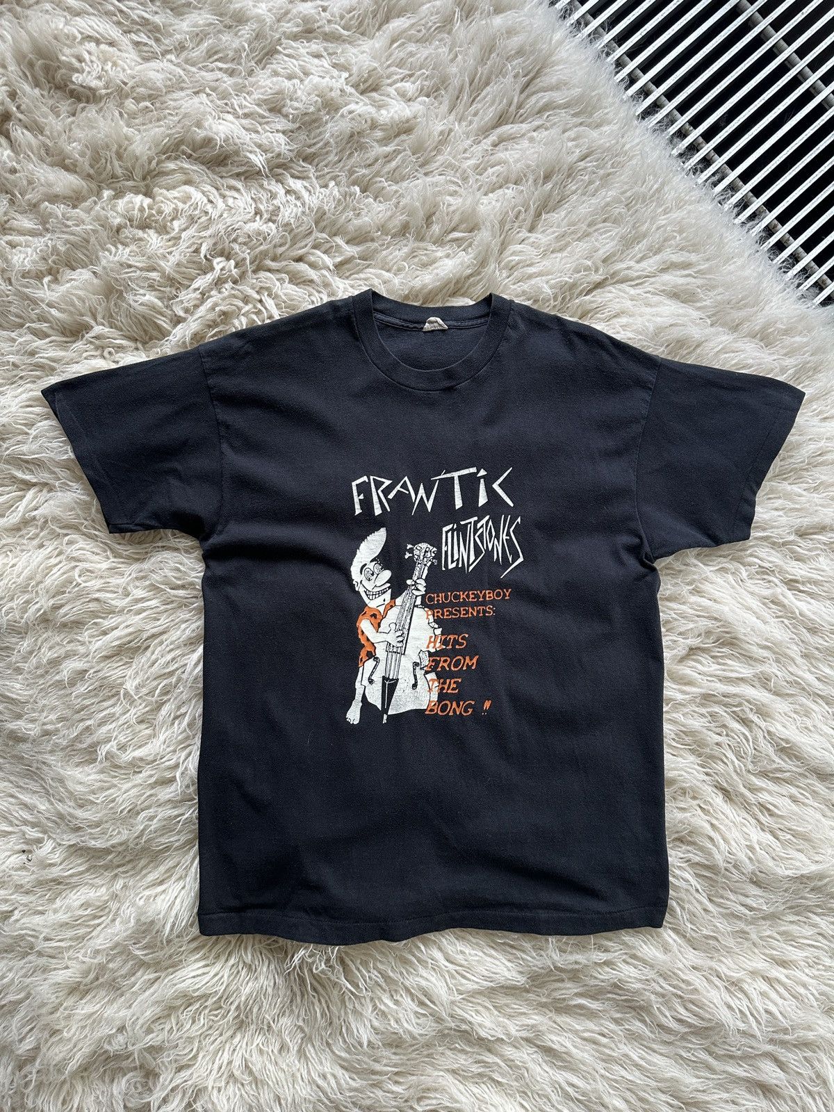 Vintage RARE FRANTIC FLINTSTONES „HITS FROM THE BONG“ TEE XL Size US XL / EU 56 / 4 - 1 Thumbnail