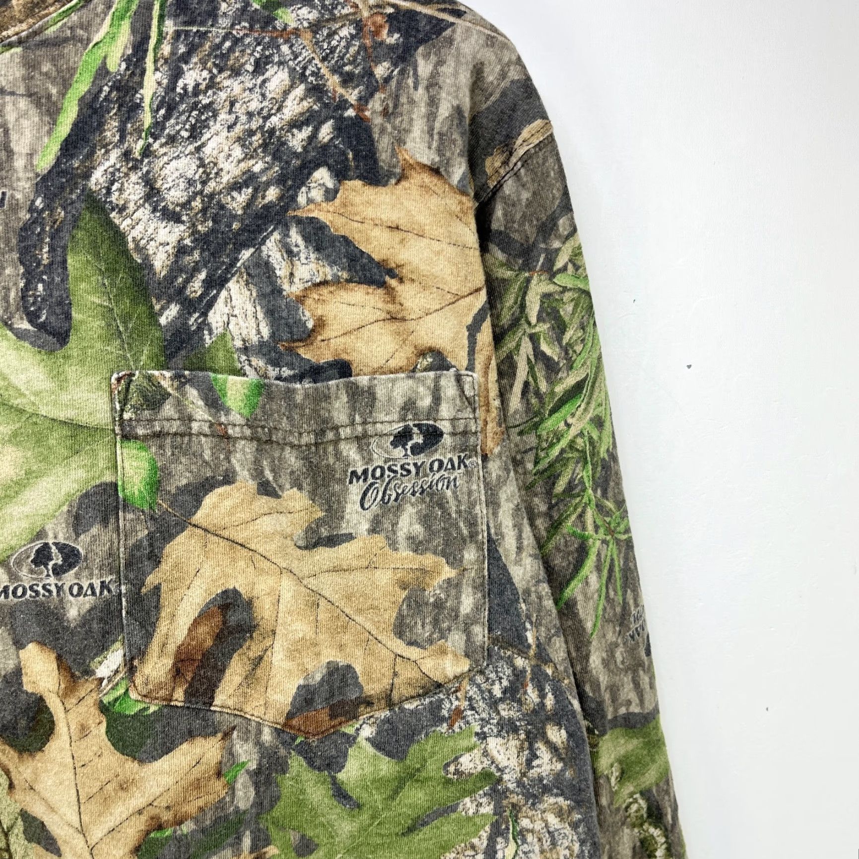 Vintage VINTAGE Mossy Oak Tree Camo Long Sleeve Shirt L Green Cotton Flannel Pockets Button Outdoor Men Size US L / EU 52-54 / 3 - 3 Thumbnail