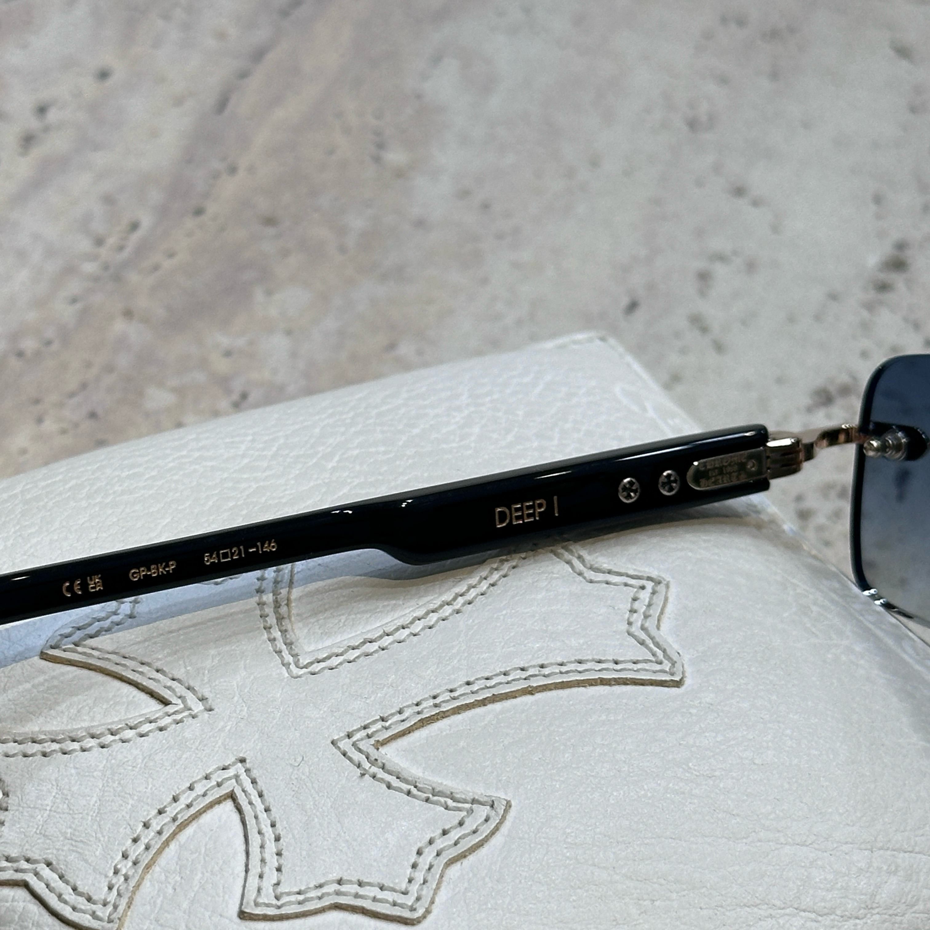 Chrome Hearts CHROME HEARTS DEEP I Gold Plated-Black-Plastic-Sun Size ONE SIZE - 4 Thumbnail