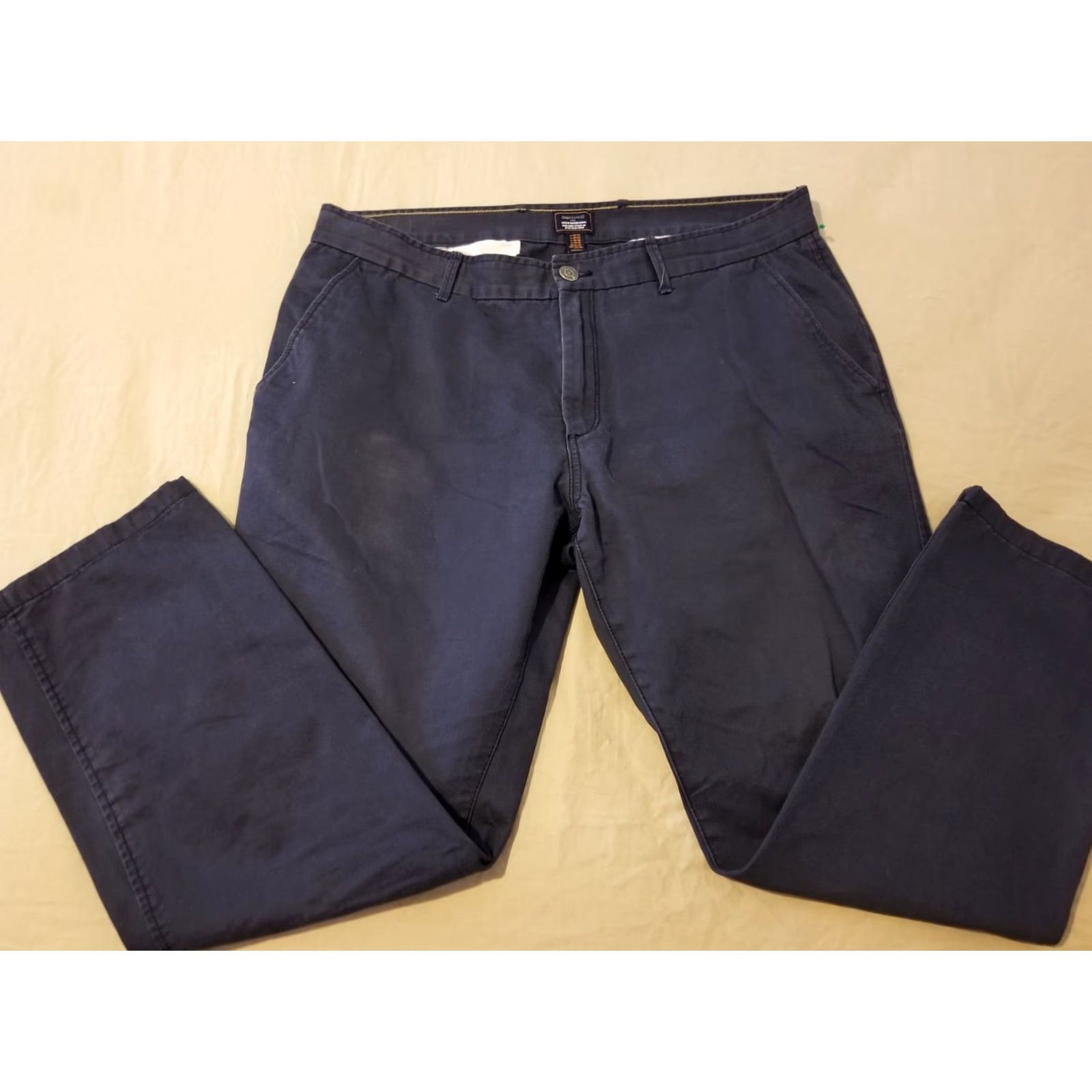 Gap Gap Pants Mens 38x30 38x29 Navy Blue Chino Trousers Flat Front Cotton Casual Slacks 1969 Straight Leg Size US 38 / EU 54 - 3 Thumbnail