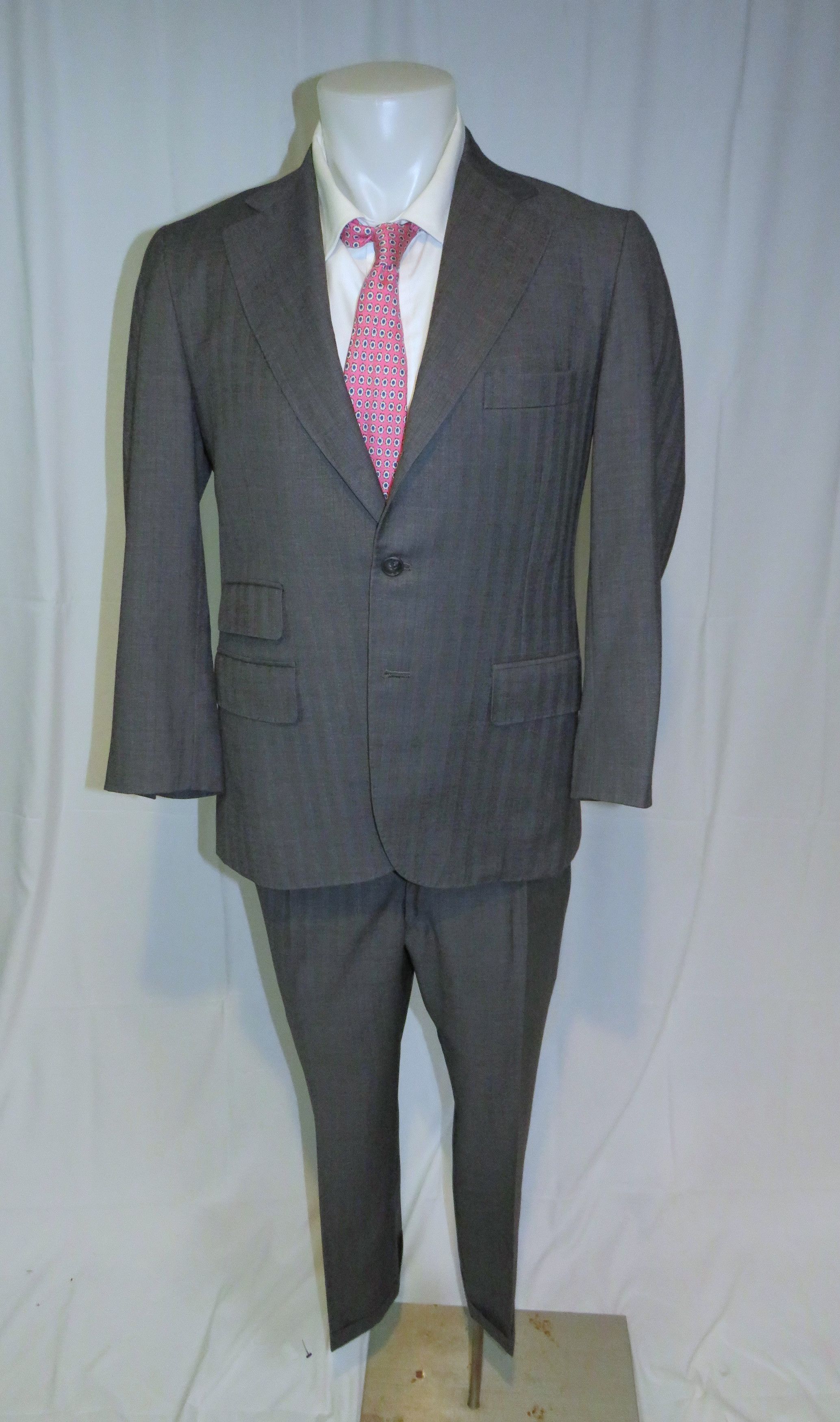 Other Sam Leung New York Gray Stripe Three Roll Two Suit 38S Size 38S - 1 Thumbnail