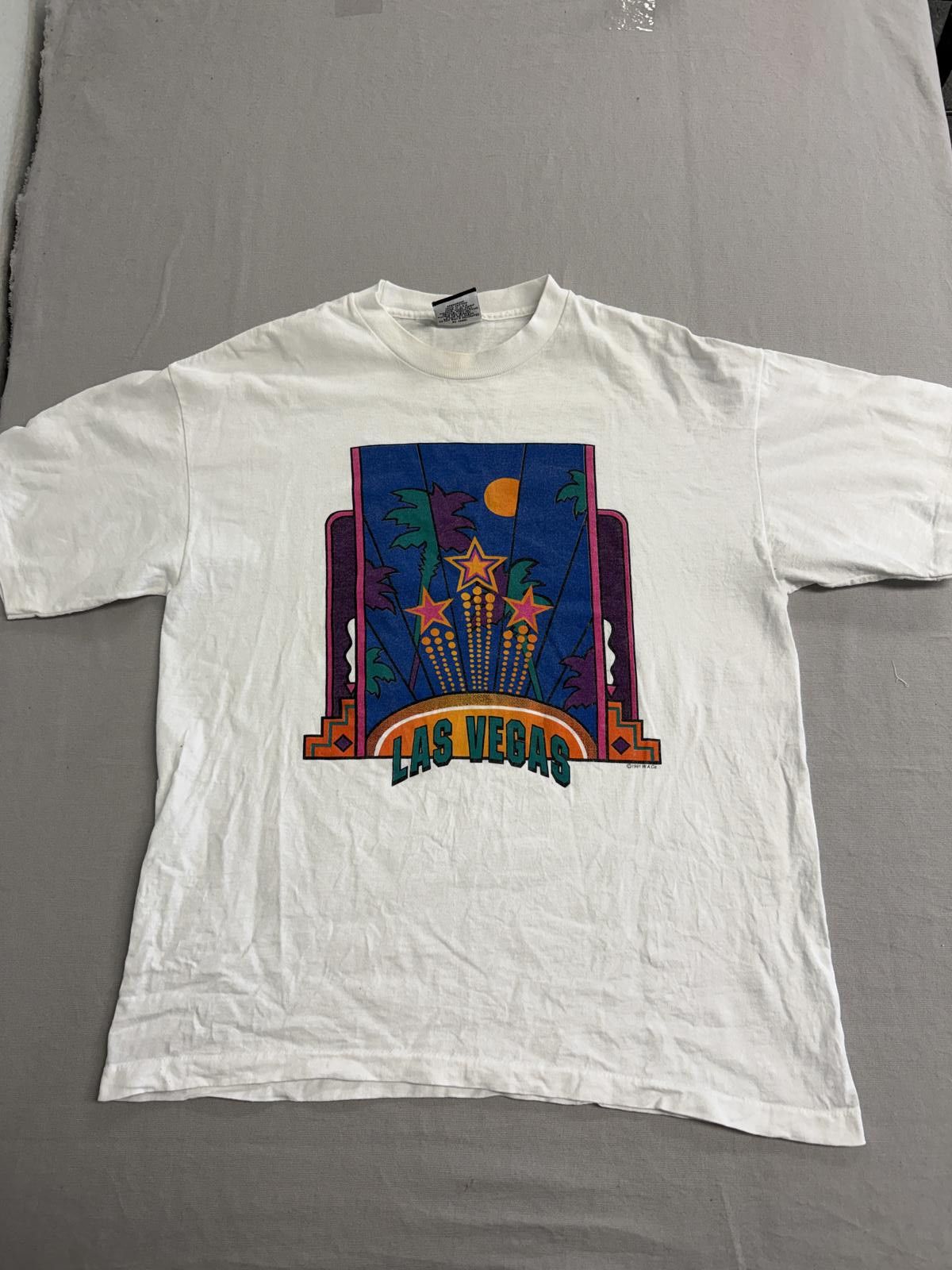 Signal Sport Vintage Las Vegas T-shirt Single Stitch 1991 Waco -L Size US L / EU 52-54 / 3 - 1 Thumbnail