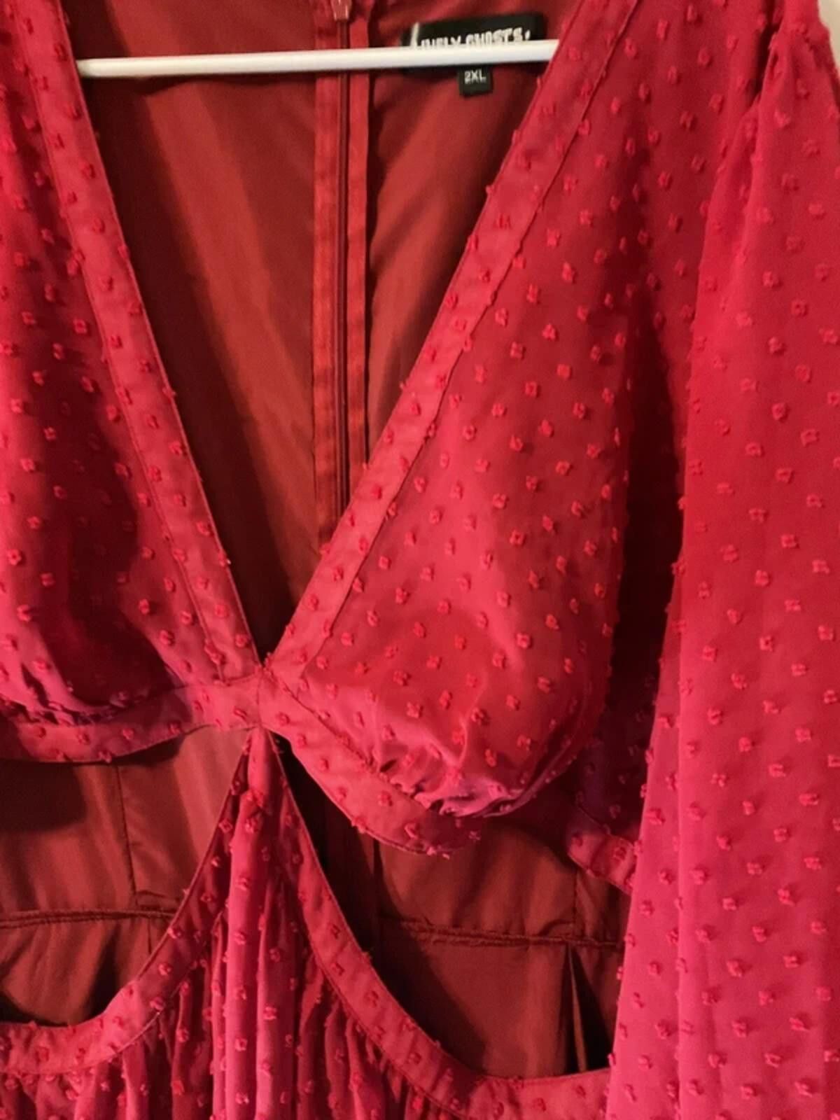 Other Red Swiss dot Lively Ghost gothic dress Size XL / US 12-14 / IT 48-50 - 4 Thumbnail