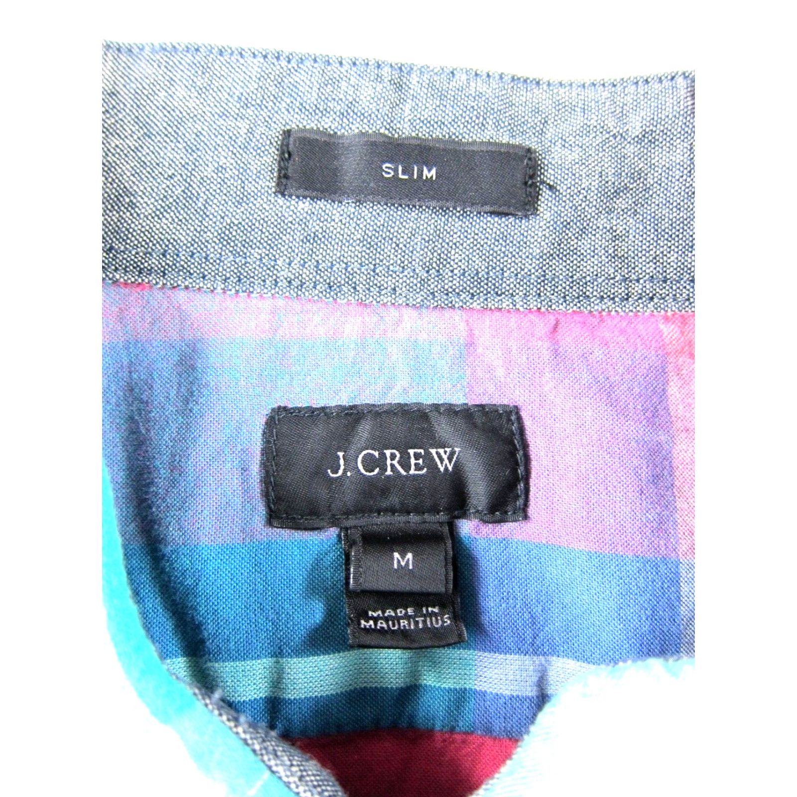 J.Crew J.CREW Pink Blue Plaid Lightweight Cotton Long Sleeve Slim Shirt Men Med Size US L / EU 52-54 / 3 - 3 Thumbnail