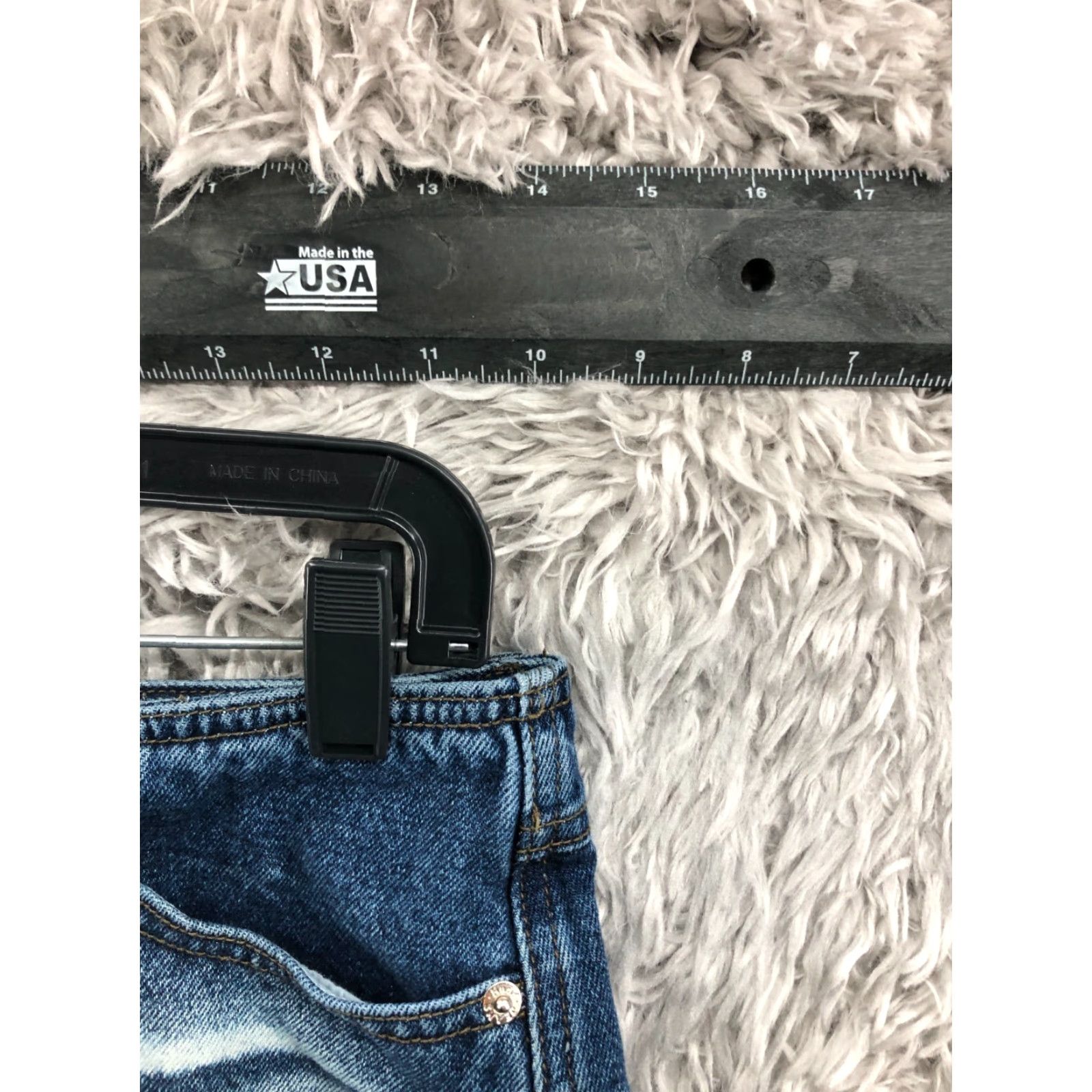 Denime Mudd Jeans Skirt Juniors Size 5 Midi Mini 2 Tone Medium Wash Denim Ruff Hewn Blue Size 27" / US 4 / IT 40 - 2 Thumbnail