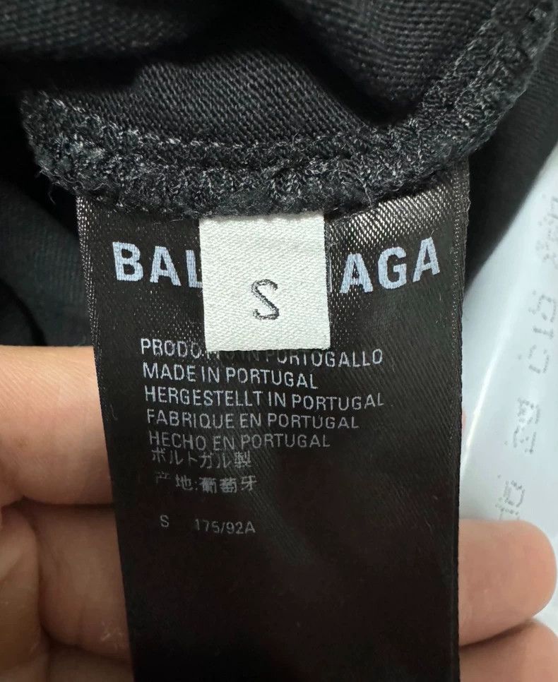 Balenciaga Balenciaga Fake Two-Piece Solid Patchwork Crew Neck Short Size US S / EU 44-46 / 1 - 5 Thumbnail