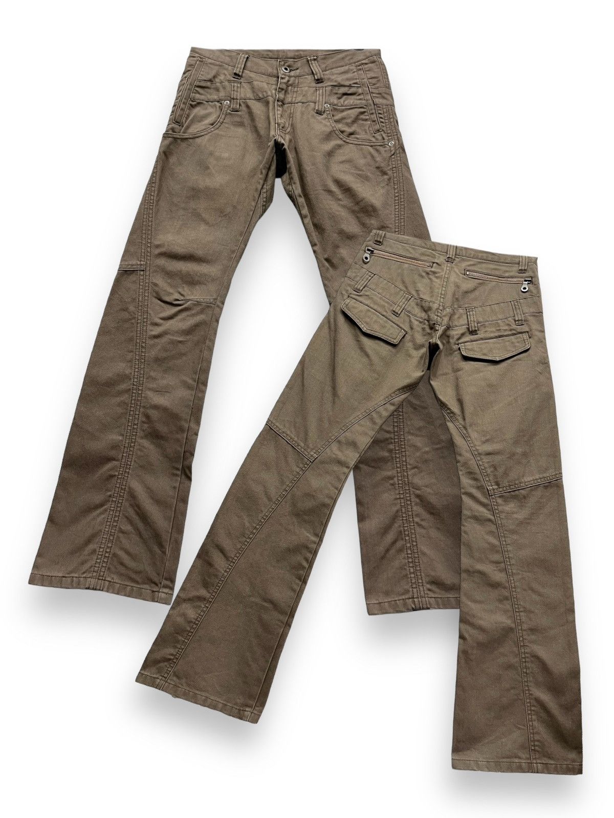 Issey Miyake RARE🔥DE PLUS TETE HOMME Double Waist Sun Faded Brown Flare Size US 28 / EU 44 - 1 Thumbnail