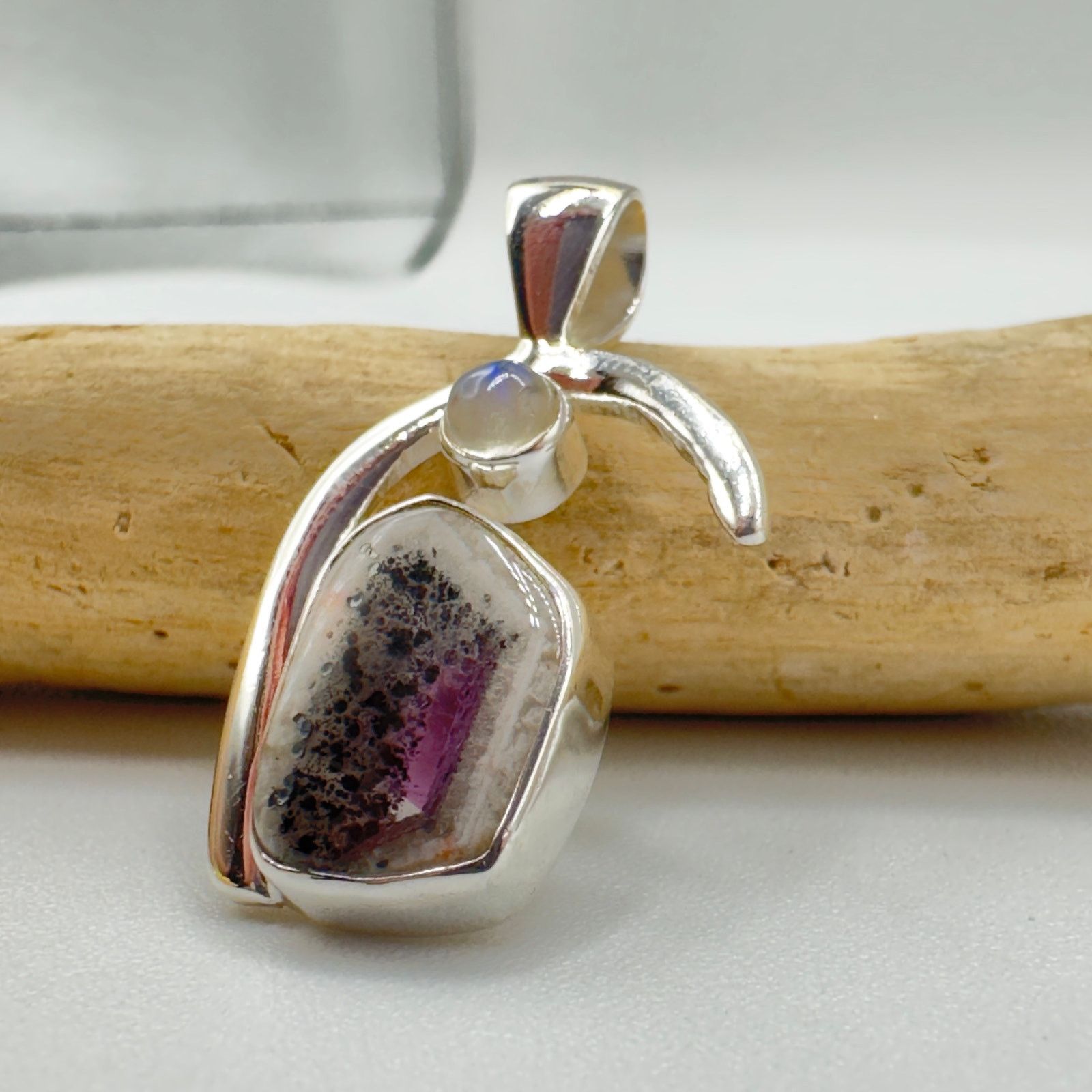 The Unbranded Brand Super Amethyst & Moonstone Sterling Silver Pendant Size ONE SIZE - 2 Thumbnail