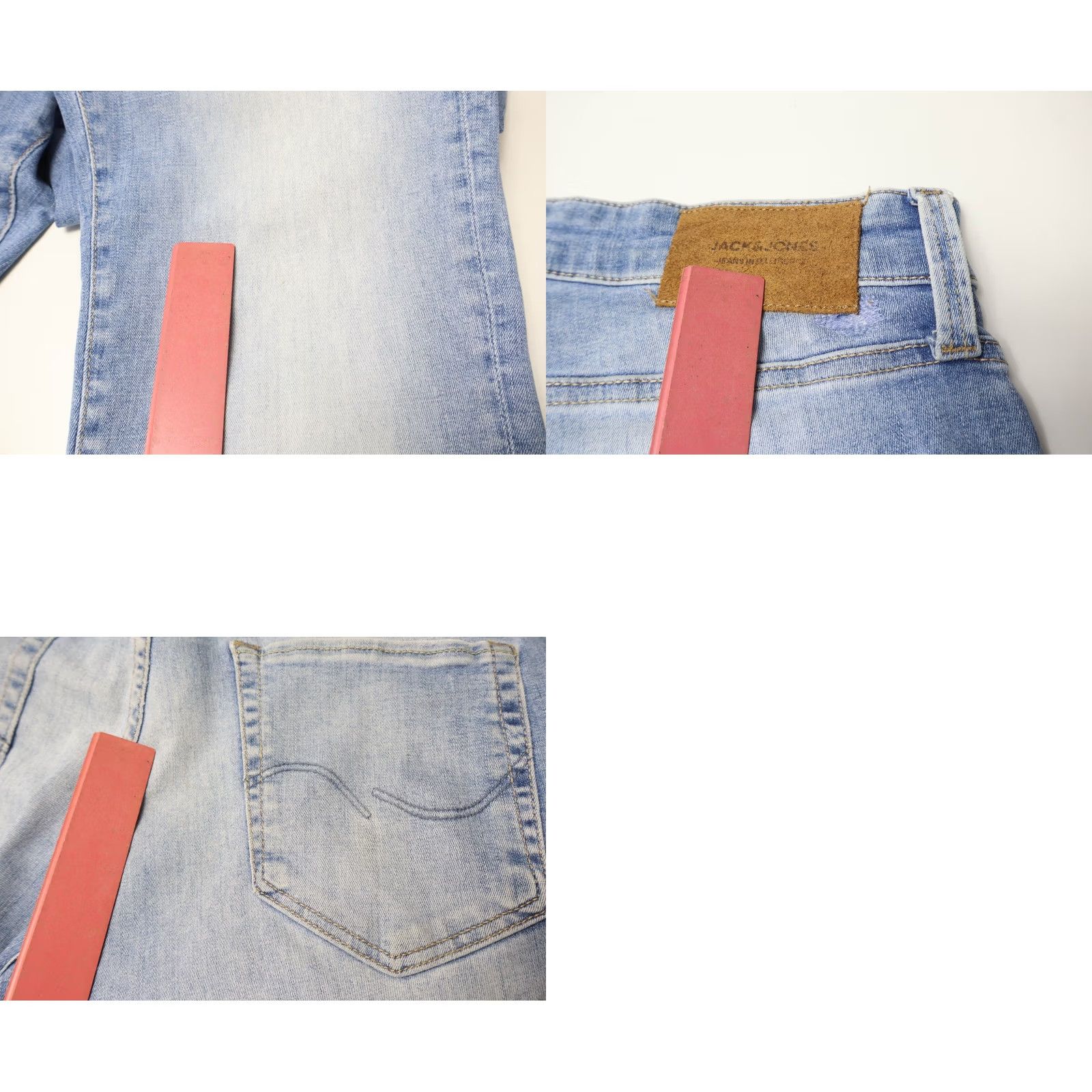 Jack & Jones JACK & JONES Jeans Men's W30/L32 Blue Faded Whiskers Button Stretch Slim/Glenn Size US 30 / EU 46 - 9 Thumbnail