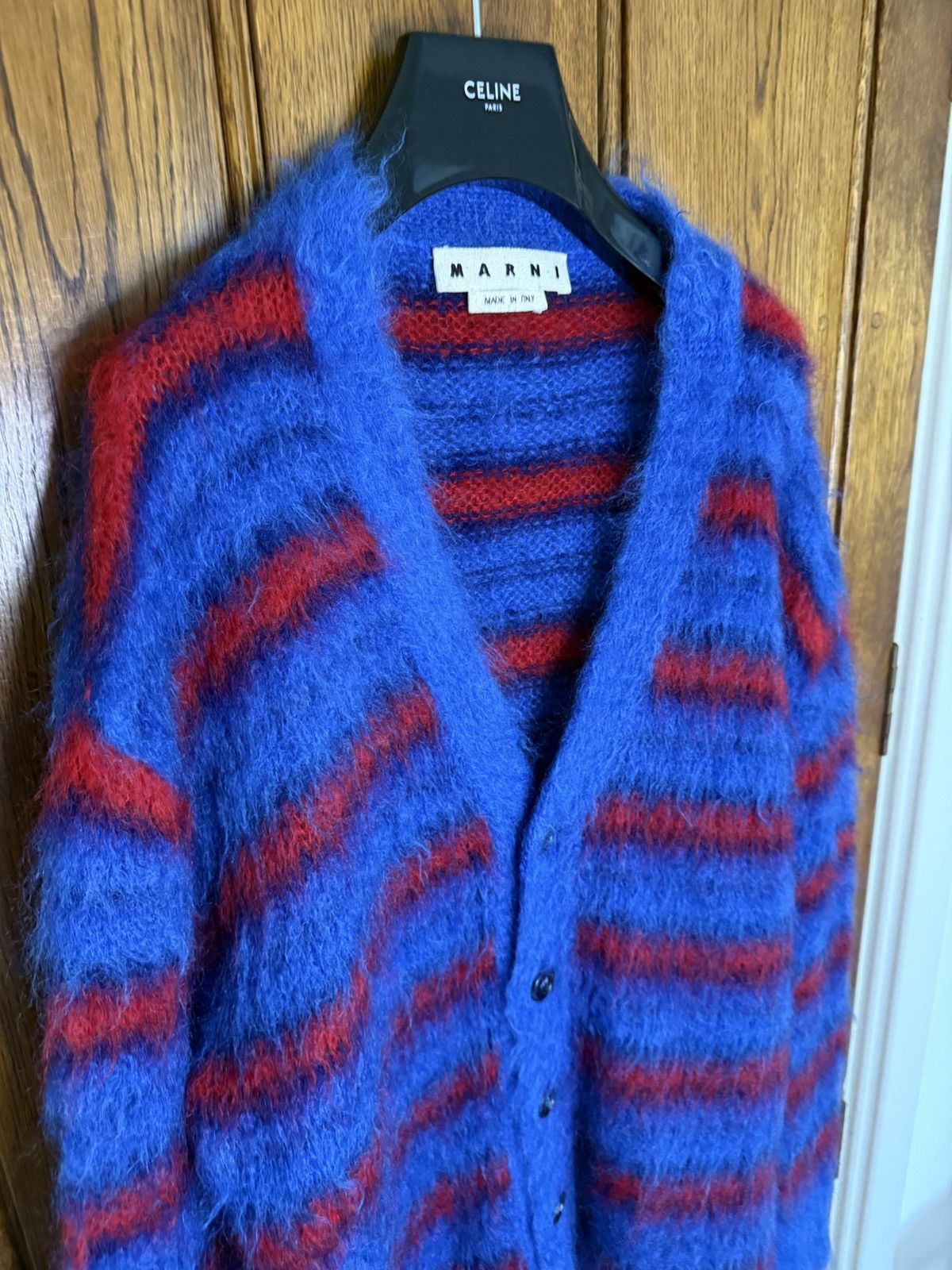 Marni FW19 Marni most wanted blue red cardigan Harry Styles M XL Size US M / EU 48-50 / 2 - 10 Thumbnail