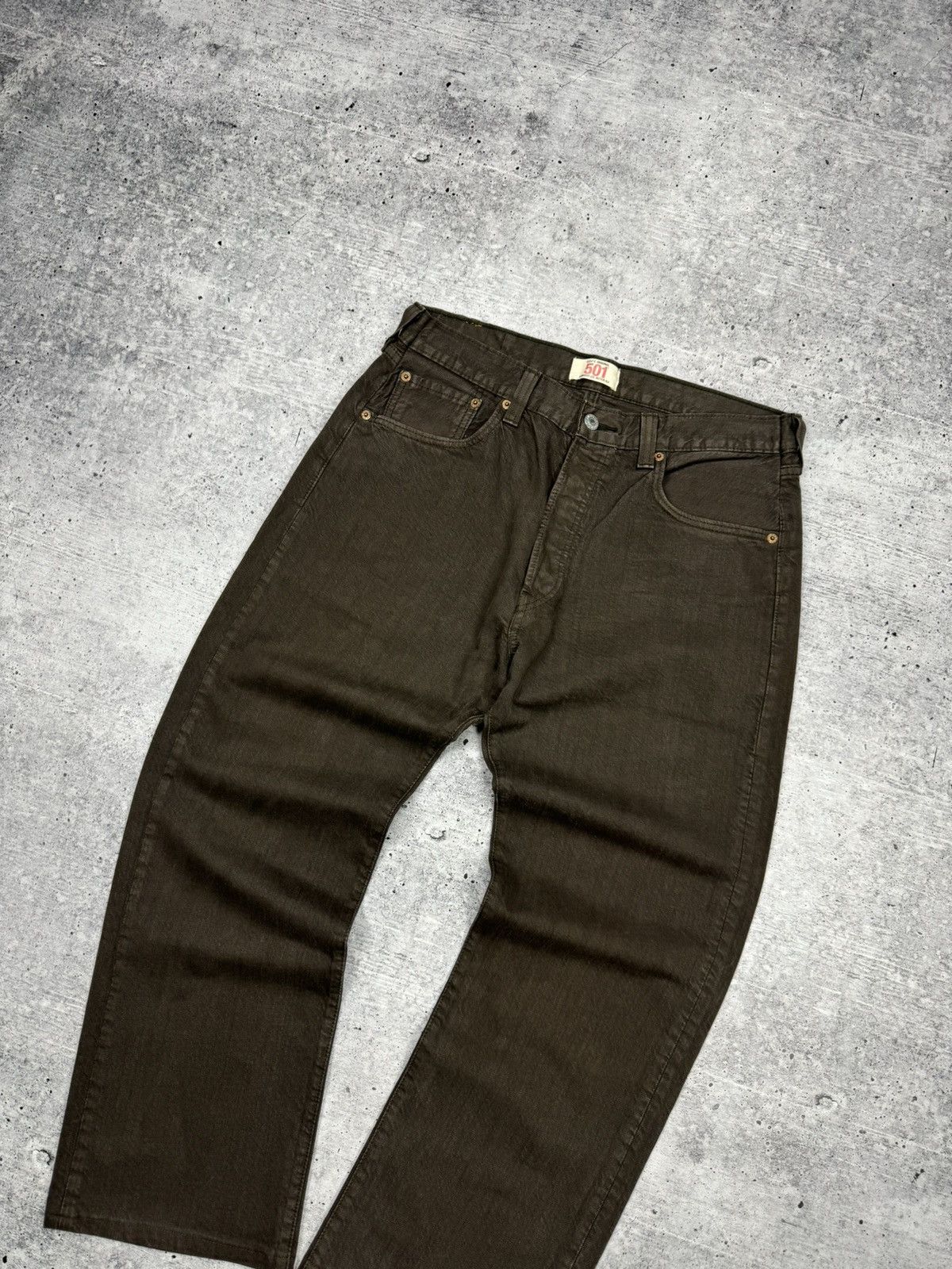 Levi's × Levi's Vintage Clothing × Vintage Vintage Levi’s 501 Rare Brown Denim Jeans Trousers Pants Size US 33 - 5 Thumbnail