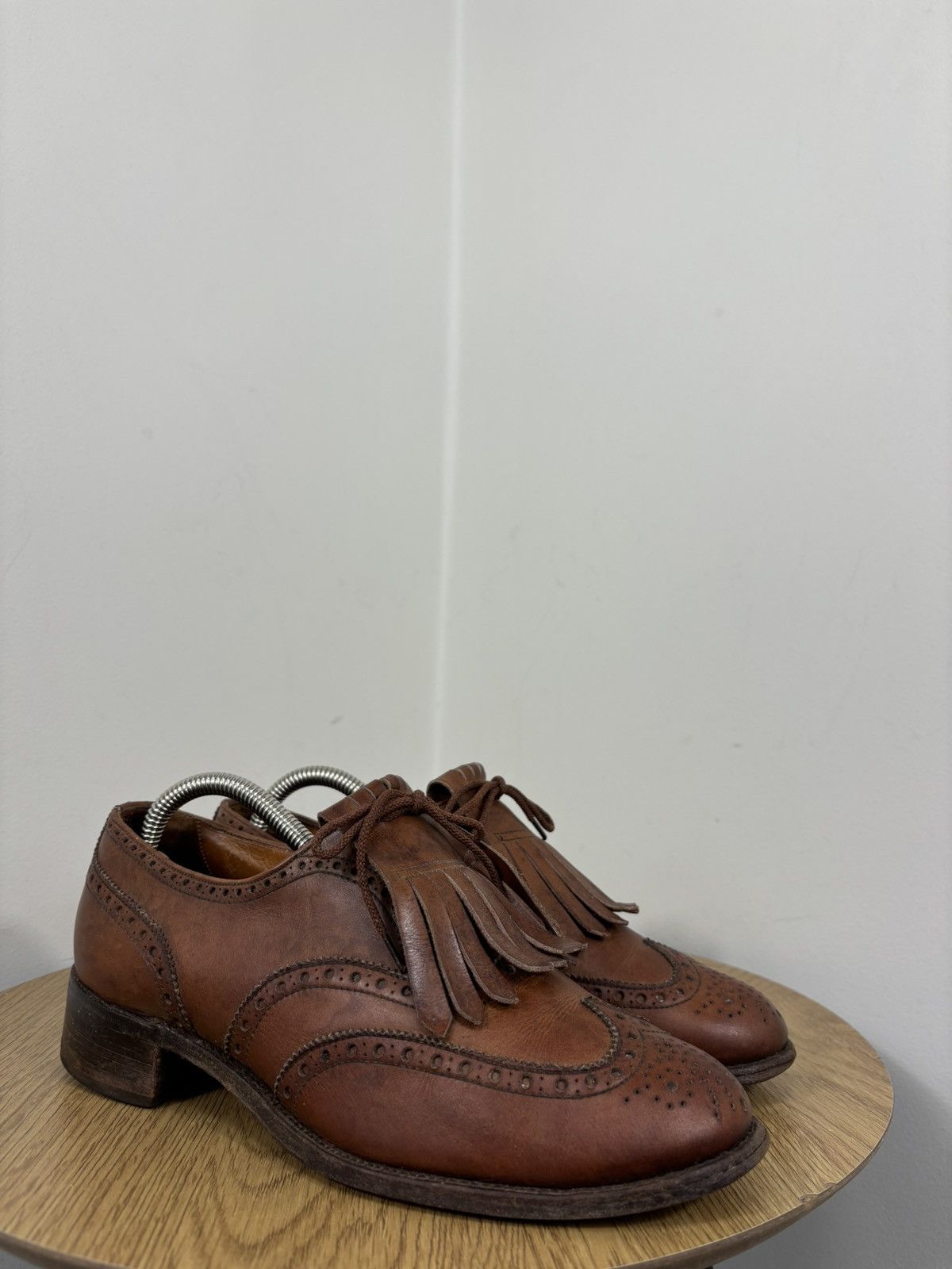 Crockett & Jones Crockett & Jones Women’s Brown Calf Leather Kiltie Brogues Size US 6 / IT 36 - 5 Thumbnail