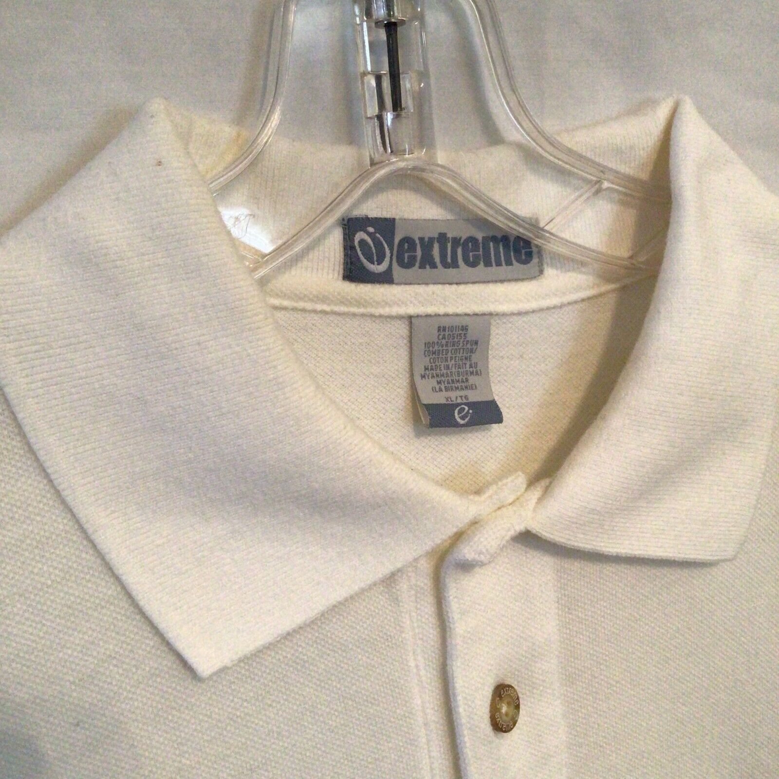 The Unbranded Brand Chevron Gas Station White Employee Oil Collar Polo Shirt XL Size US XL / EU 56 / 4 - 4 Thumbnail