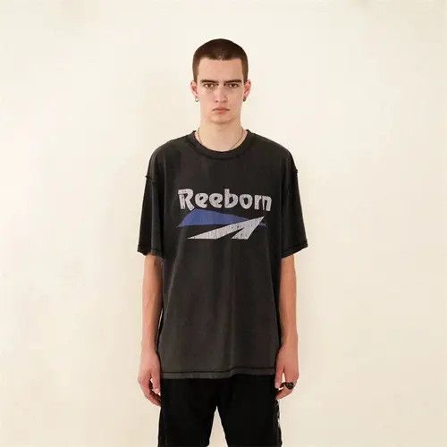 Japanese Brand REEBORN Crack Print Vintage Shirt Combo's Black White Size US XL / EU 56 / 4 - 3 Thumbnail