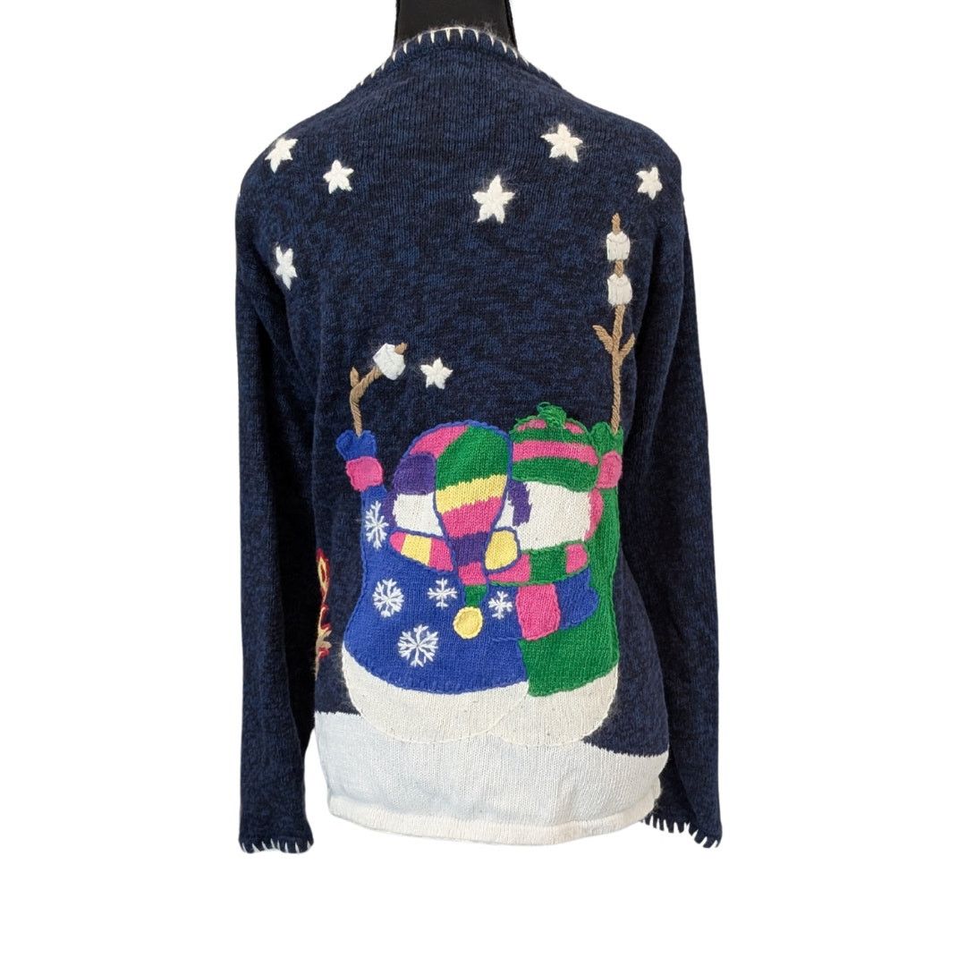 Vintage Vintage Kitschy Snowman Cardigan | L | The Quacker Factory Size L / US 10 / IT 46 - 2 Thumbnail