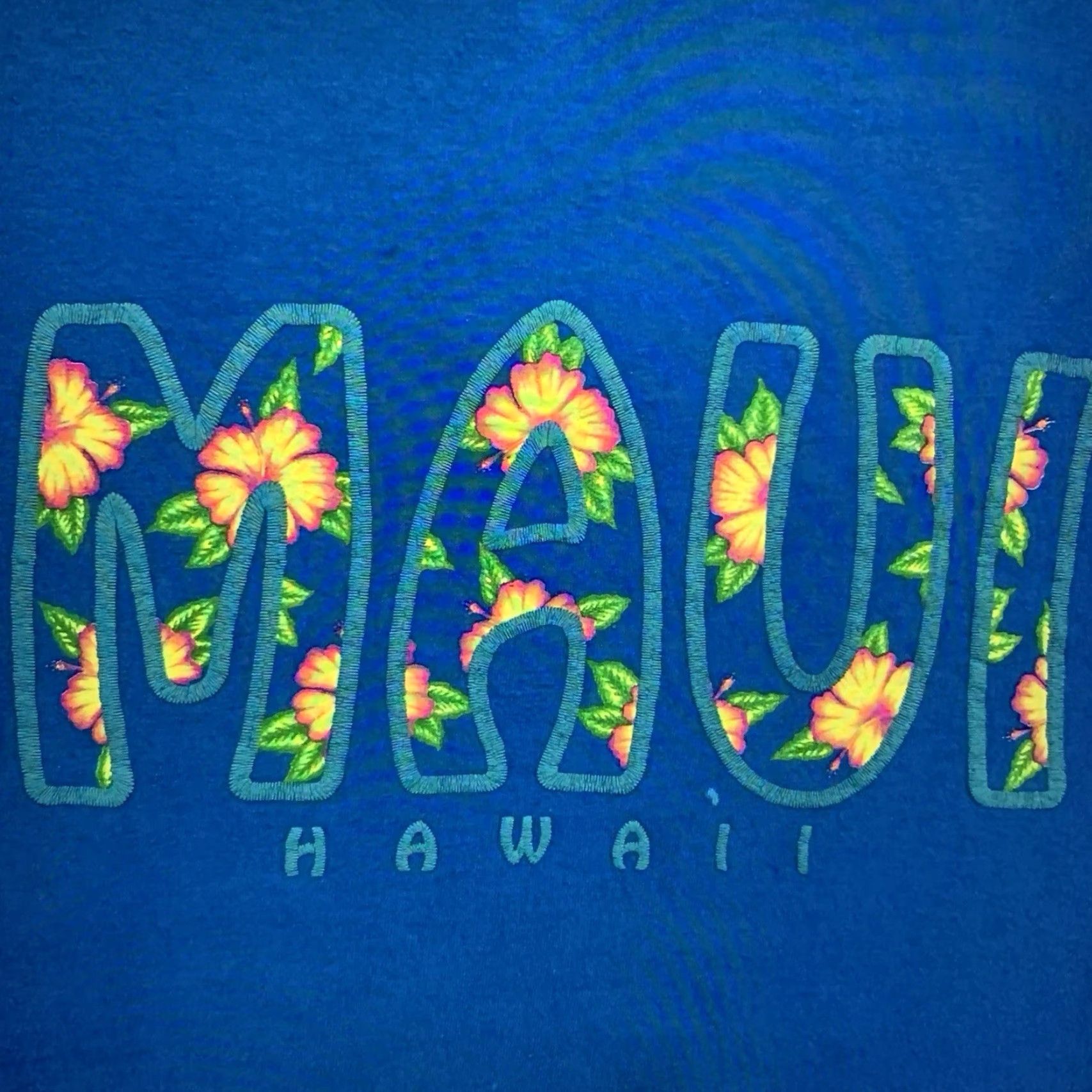 Hanes VINTAGE Hanes T-Shirt Mens XL Blue Hibiscus Graphic Maui Hawaii 90s Retro Size US XL / EU 56 / 4 - 3 Thumbnail