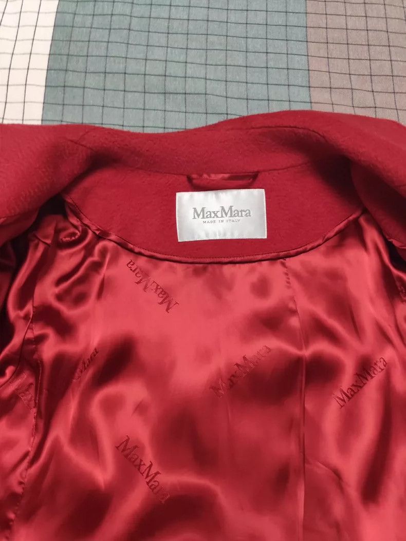 Max Mara Max Mara Rialto coat classic red, water ripple Size XS / US 0-2 / IT 36-38 - 4 Thumbnail