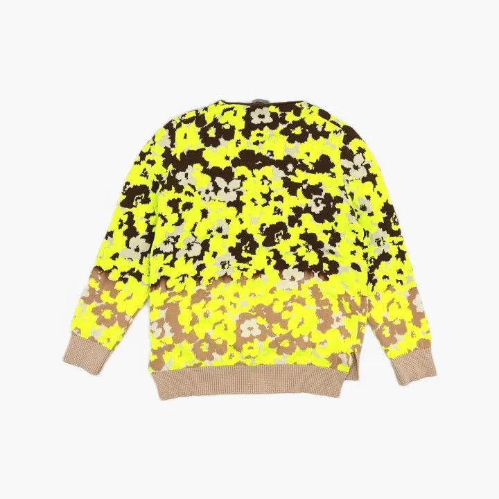 Dior Dior Dior Yellow Floral Pattern Knitted Sweater 0079-2507 Size US L / EU 52-54 / 3 - 3 Thumbnail