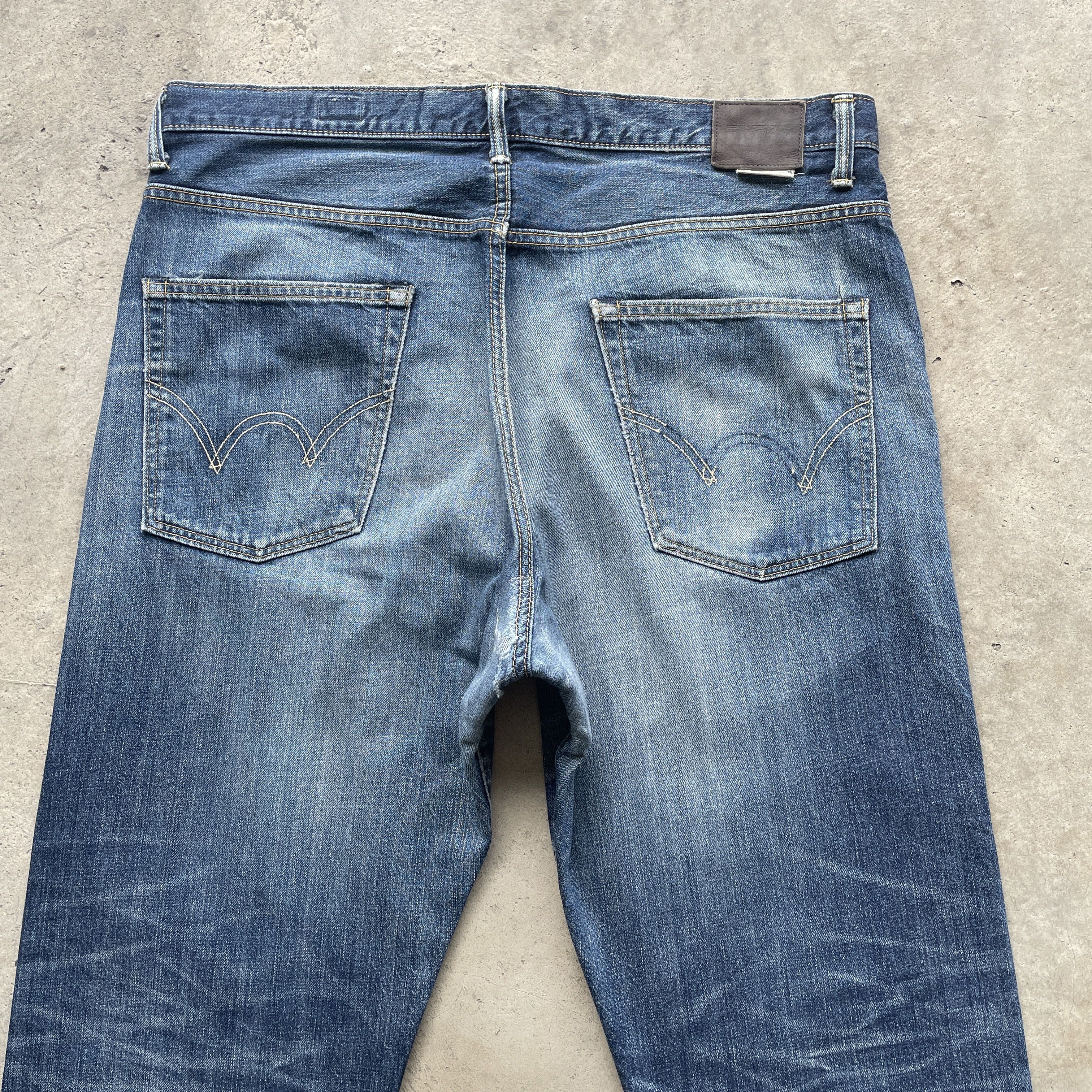 Edwin × Japanese Brand × Jean W39💥 Vintage Edwin Faded Made In Japan Jeans Pants Denim Size US 39 - 12 Thumbnail
