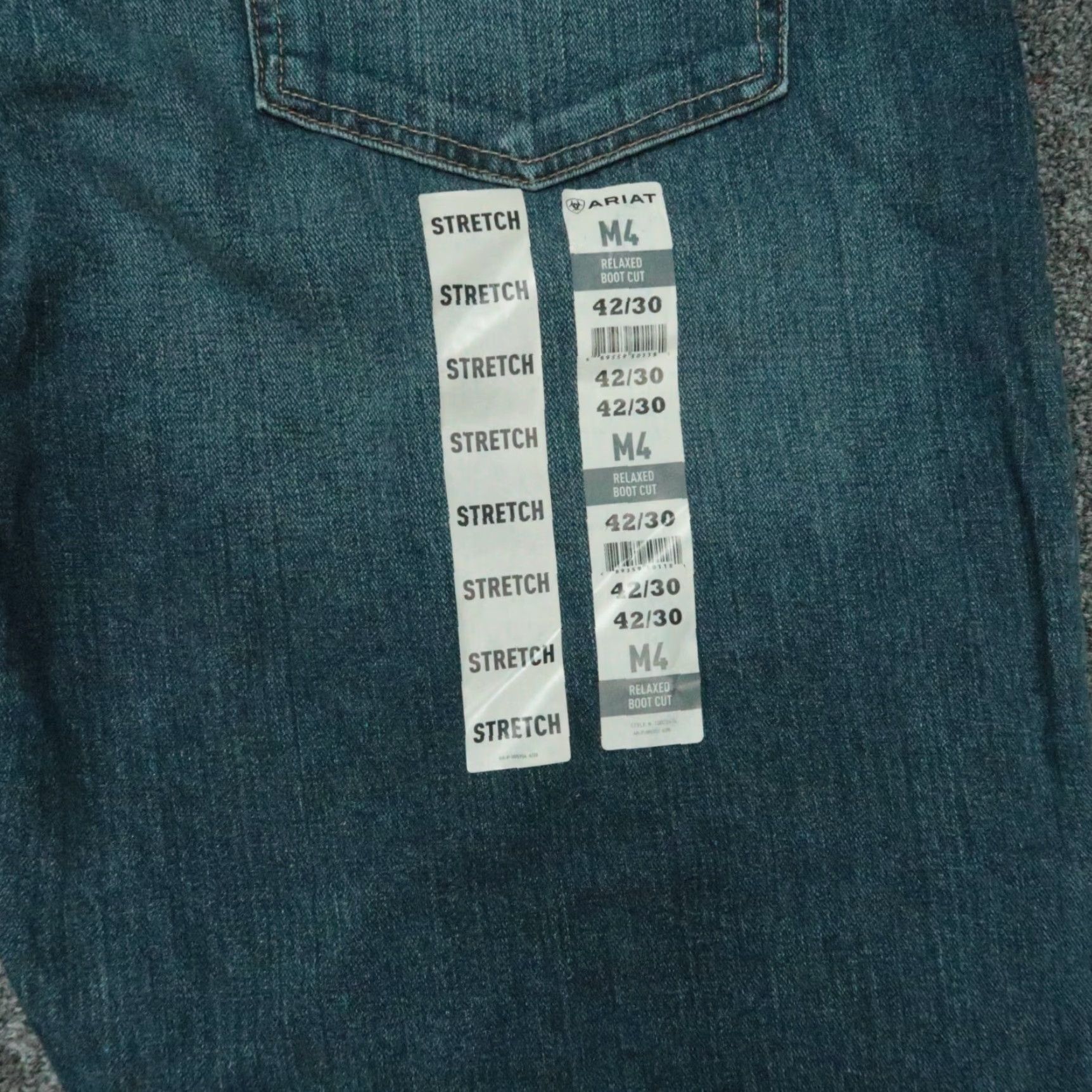 Ariat Ariat Jeans Mens 42x30 Blue M4 Relaxed Boot Cut Workwear Kilroy Medium Wash NWT Size US 42 / EU 58 - 5 Thumbnail