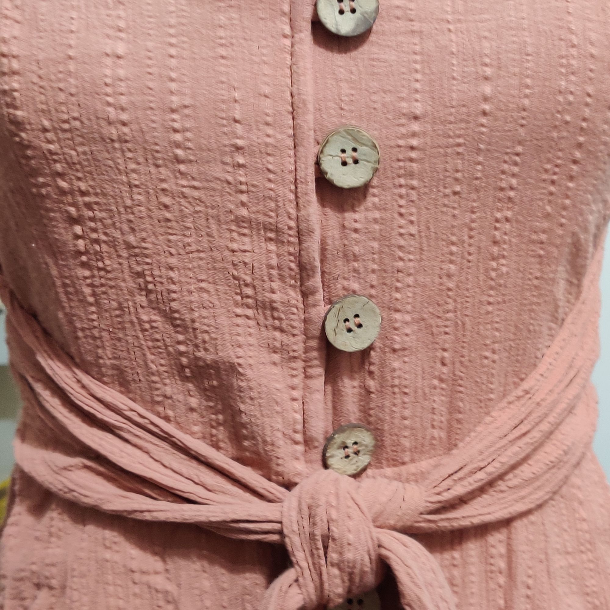 Other Cotton Candy LA M Textured Clay Halter Romper Button Front T Size M / US 6-8 / IT 42-44 - 3 Thumbnail
