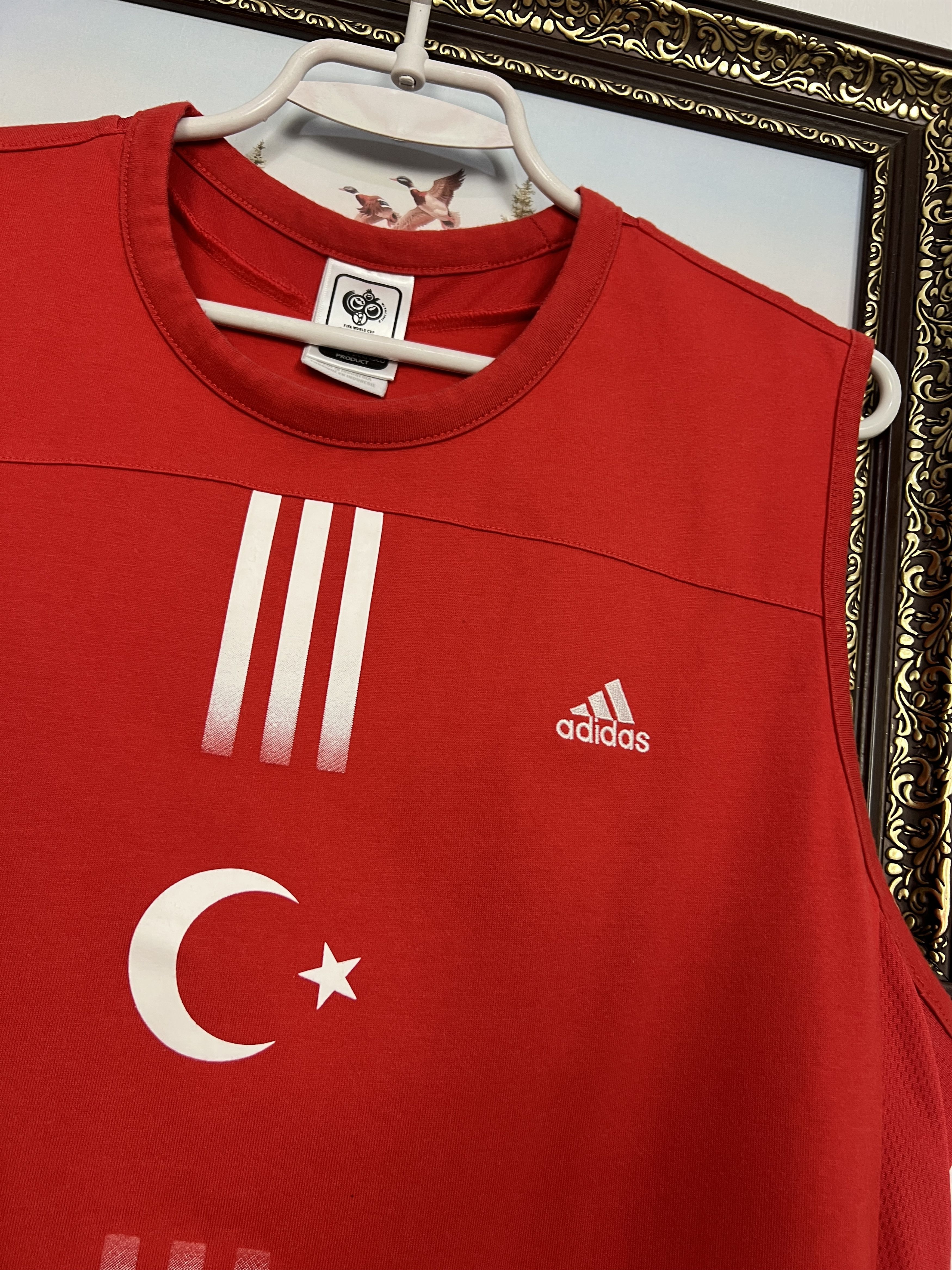 Adidas Vintage World Cup Turkey Football Shirt Train Vest Jersey Size US L / EU 52-54 / 3 - 3 Thumbnail