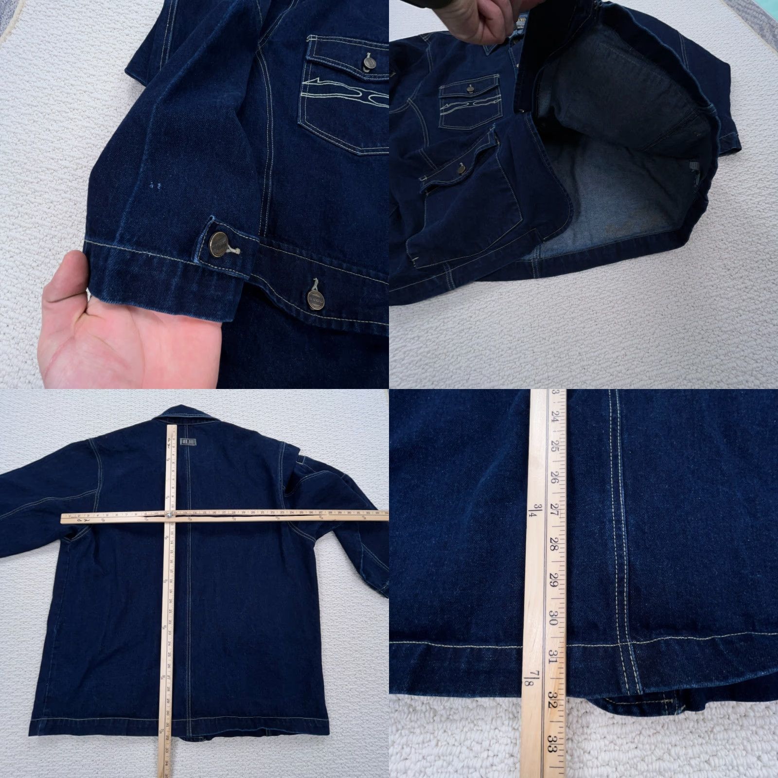 Vintage VINTAGE Boss Denim Jacket Men XL Chore Barm Urban Expedition Hip Hop USA Motorcycle Hipster Baggy Denim Jacket Men XL Blue Size US XL / EU 56 / 4 - 8 Thumbnail