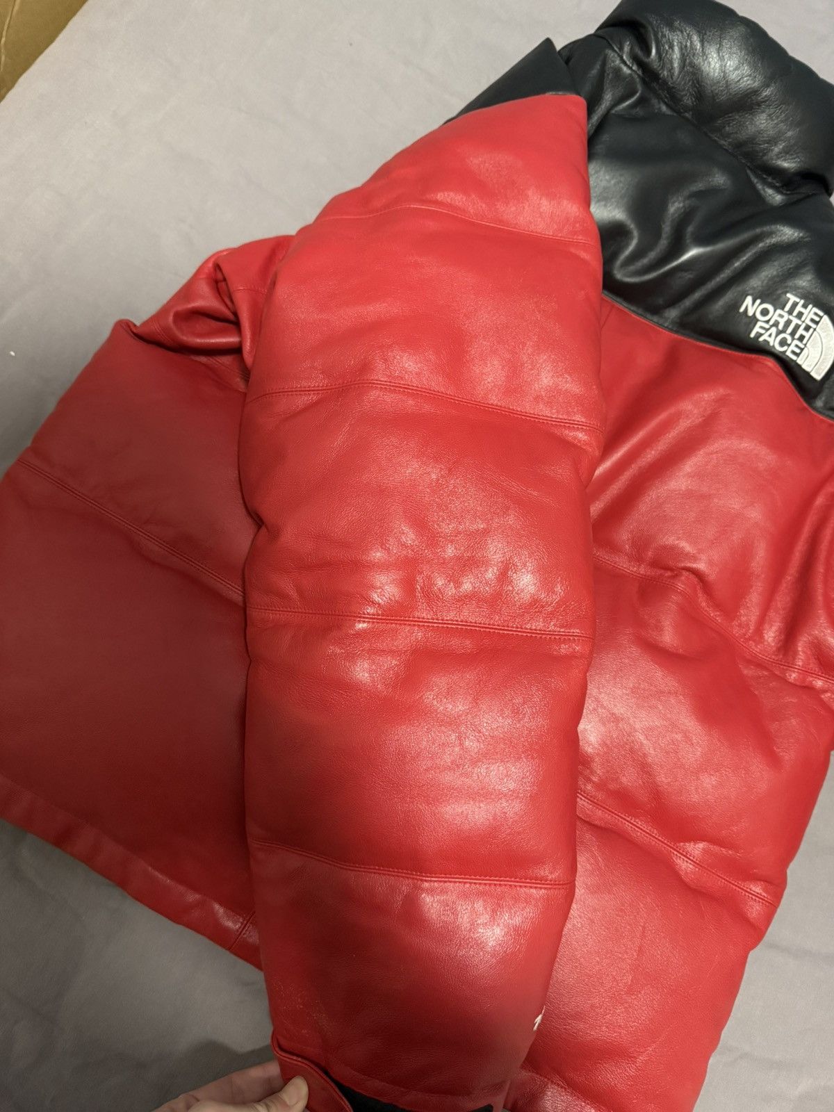 The North Face Supreme tnf the north face leather nuptse jacket red Size US M / EU 48-50 / 2 - 11 Thumbnail