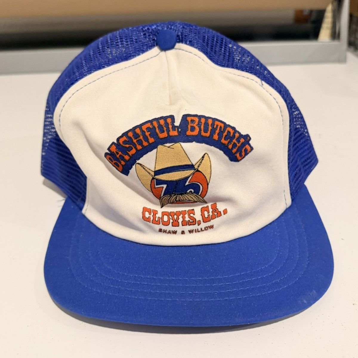 Vintage Vintave 76 Station Trucker Hat Bashful Butch Clovis Funny Size ONE SIZE - 1 Thumbnail